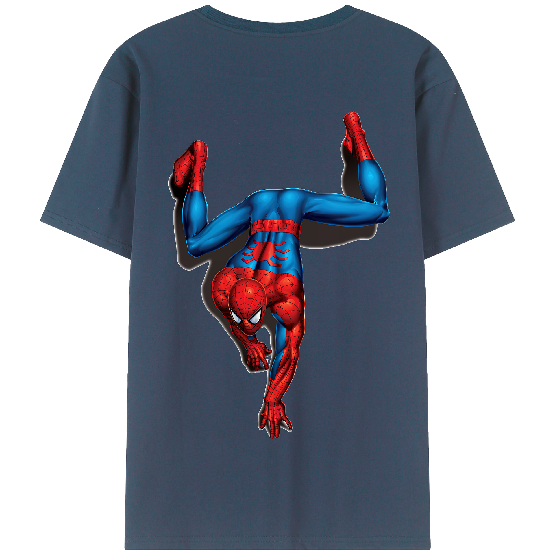 （画像用） Spider Man スパイダーマン 綿100％半袖Tシャツ（背面プリント）