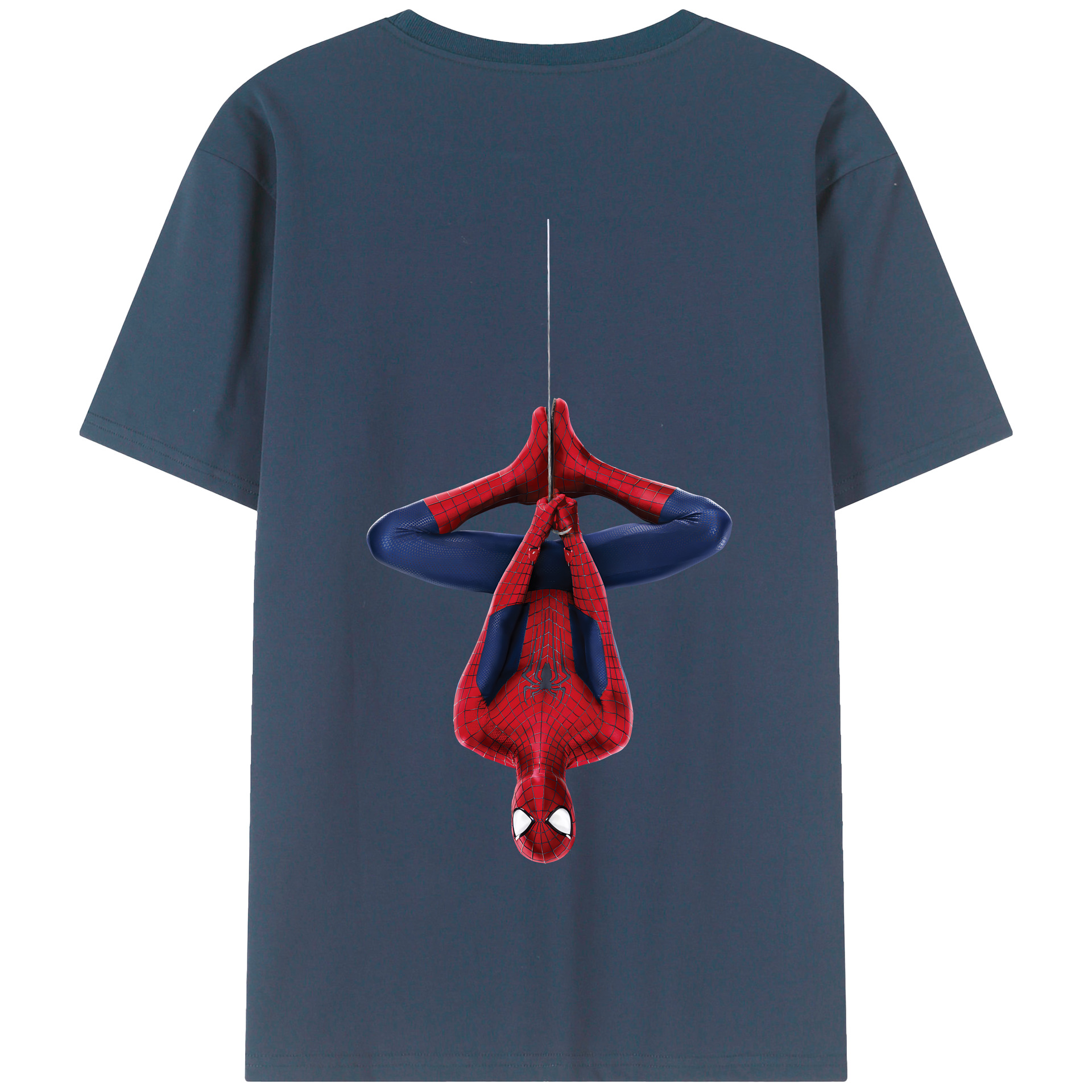 （画像用） Spider Man スパイダーマン 綿100％半袖Tシャツ（背面プリント）