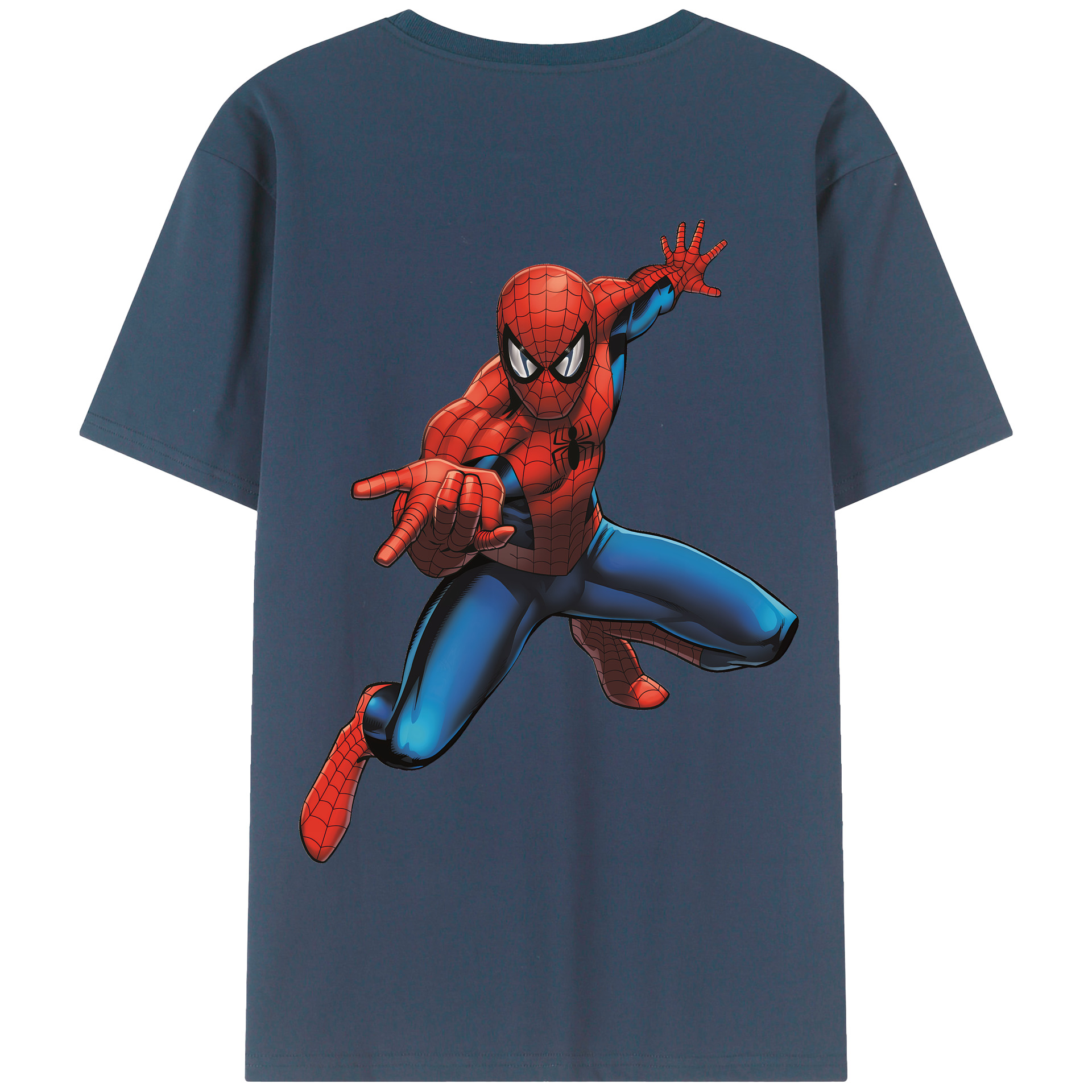 （画像用） Spider Man スパイダーマン 綿100％半袖Tシャツ（背面プリント）