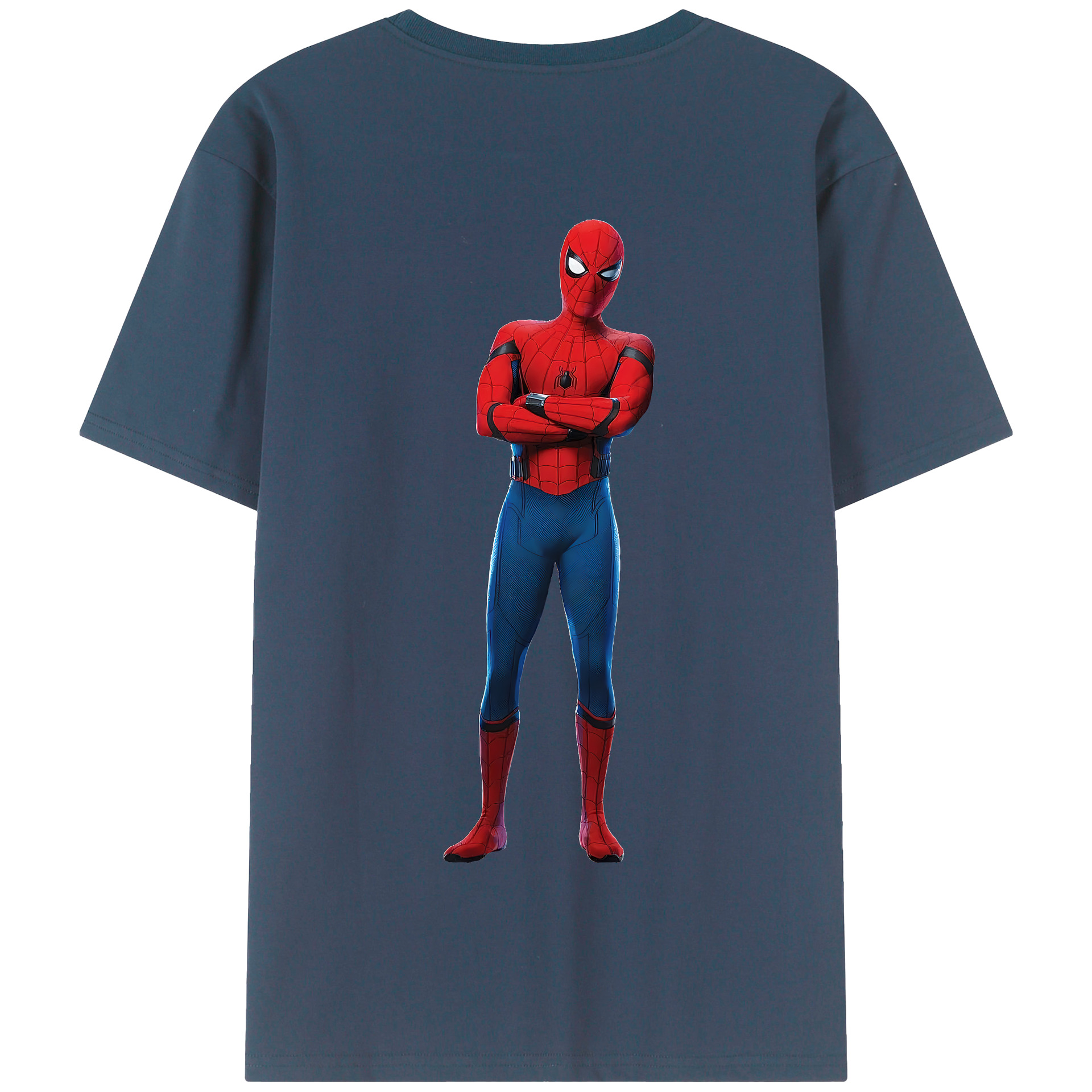 （画像用） Spider Man スパイダーマン 綿100％半袖Tシャツ（背面プリント）
