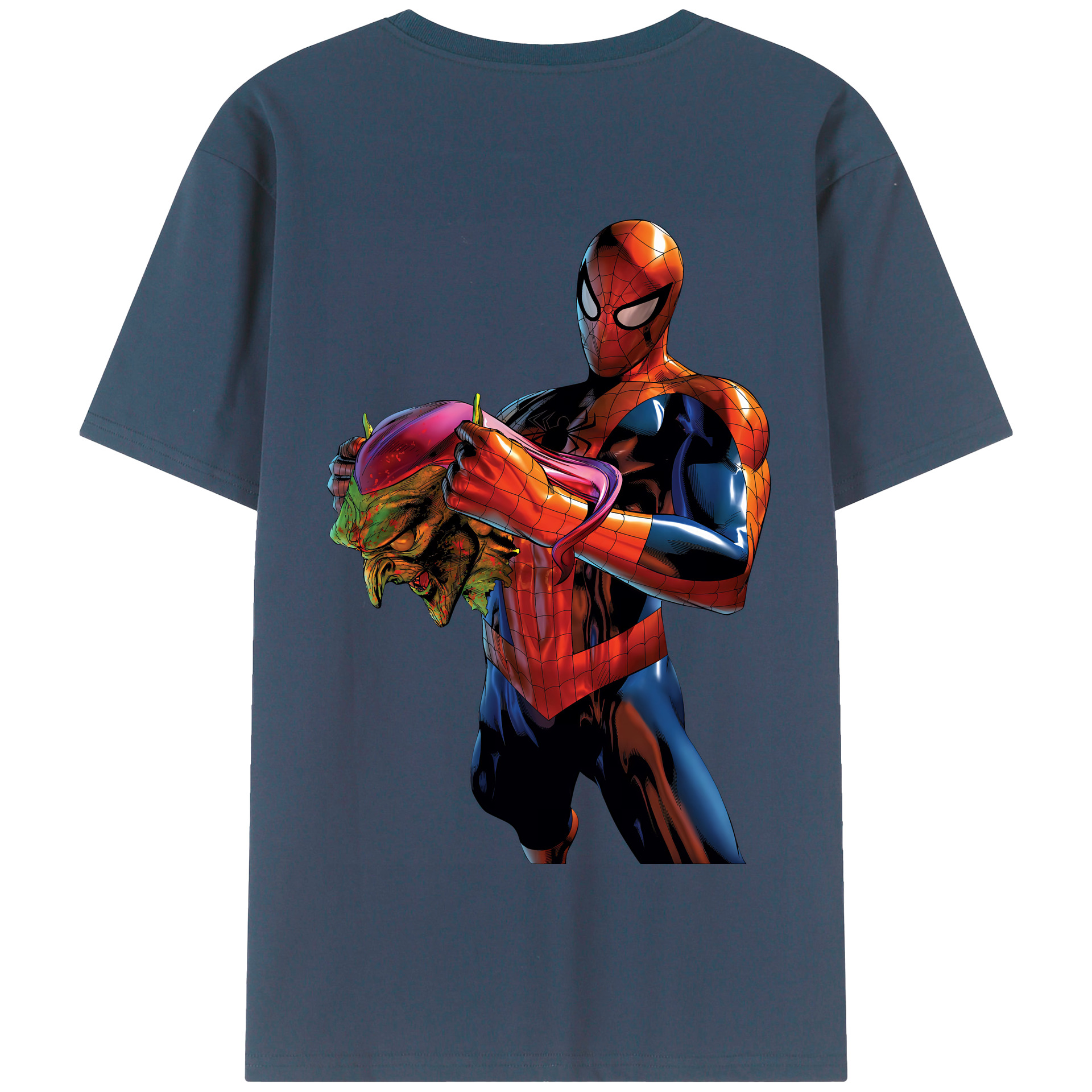 Spider Man スパイダーマン 綿100％半袖Tシャツ（背面プリント）