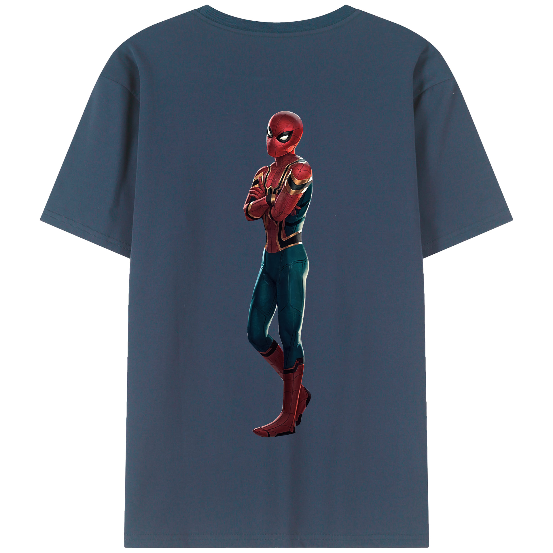 Spider Man スパイダーマン 綿100％半袖Tシャツ（背面プリント）