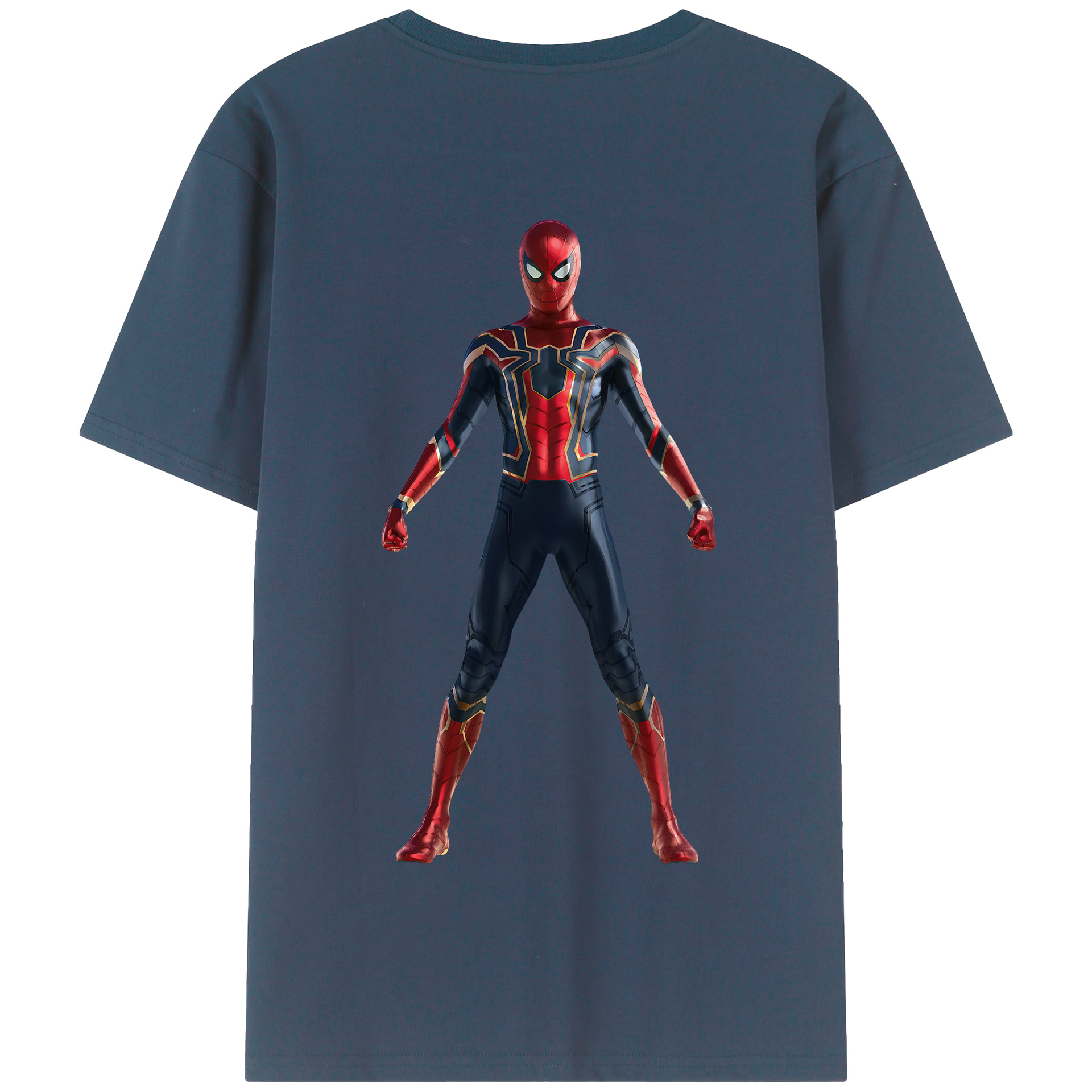 （画像用） Spider Man スパイダーマン 綿100％半袖Tシャツ（背面プリント）