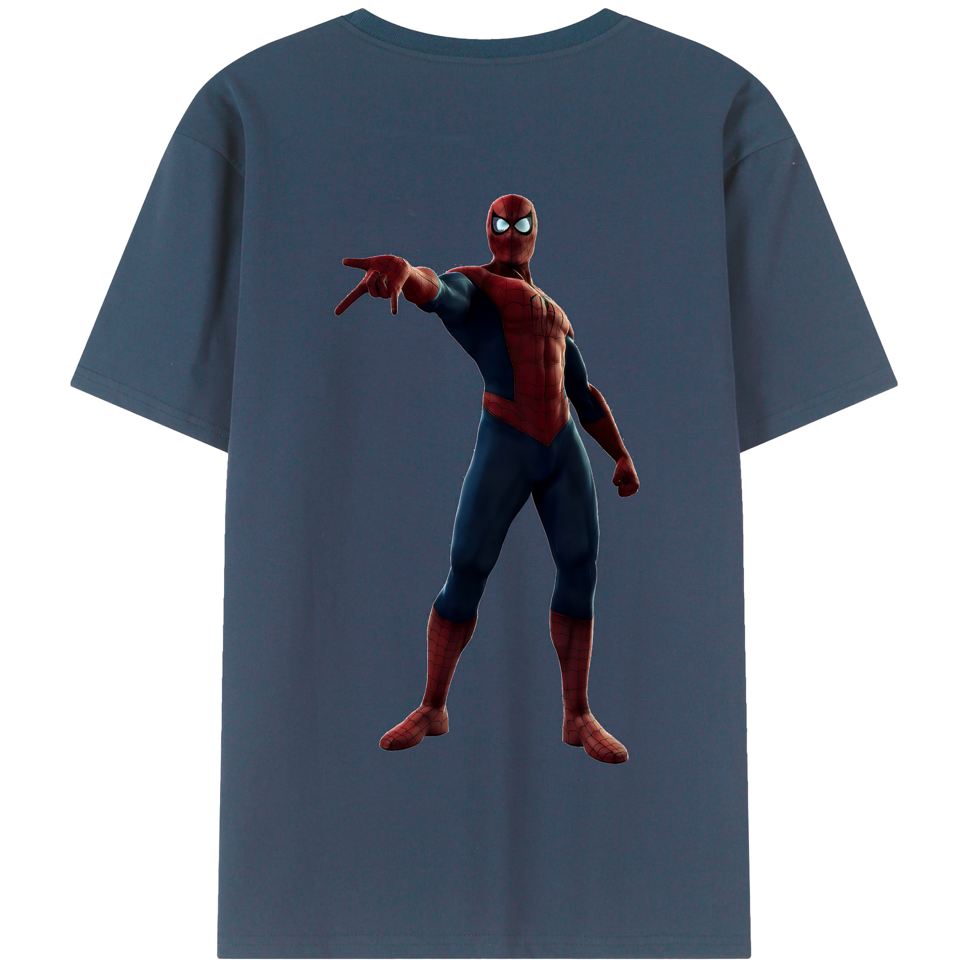 （画像用） Spider Man スパイダーマン 綿100％半袖Tシャツ（背面プリント）