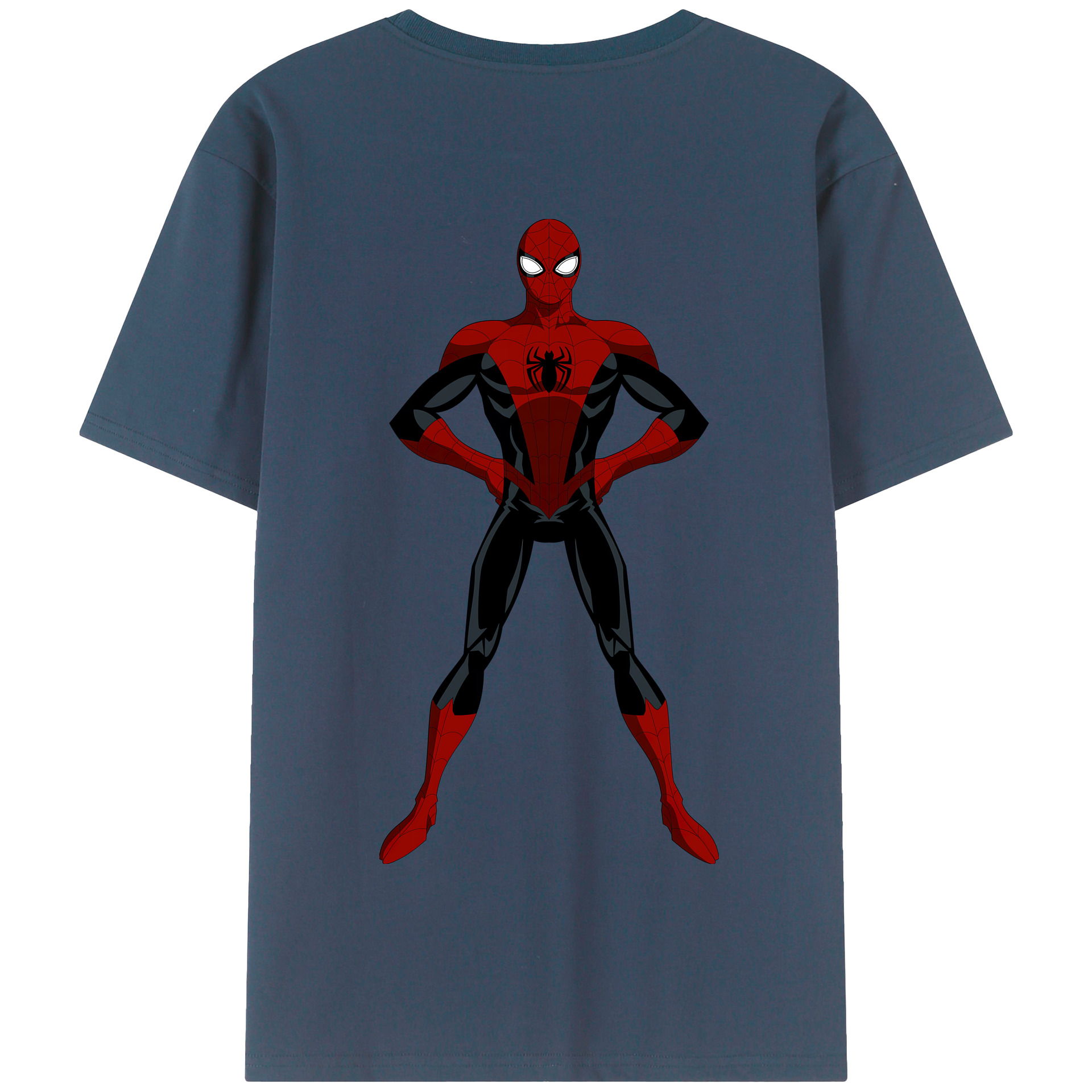 （画像用） Spider Man スパイダーマン 綿100％半袖Tシャツ（背面プリント）