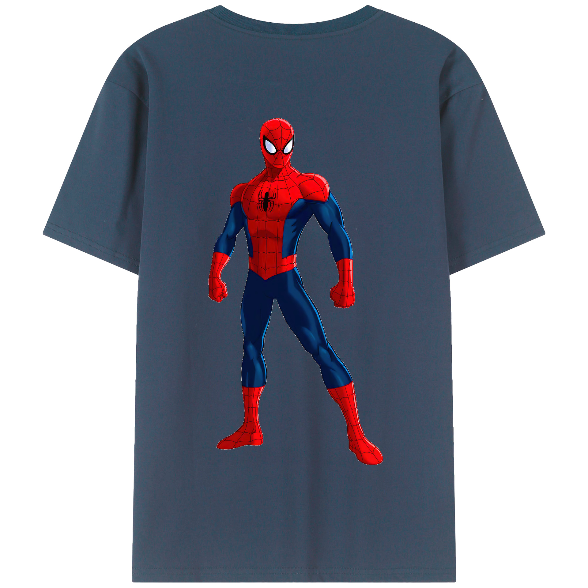 （画像用） Spider Man スパイダーマン 綿100％半袖Tシャツ（背面プリント）