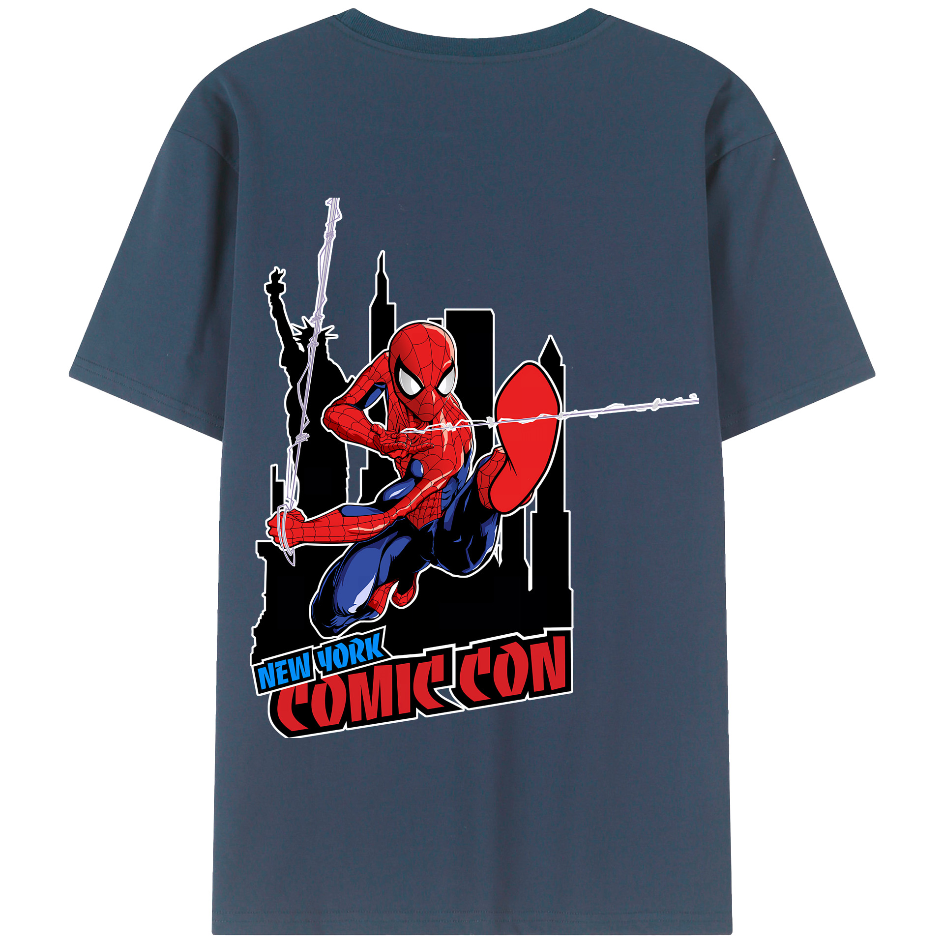 Spider Man スパイダーマン 綿100％半袖Tシャツ（背面プリント）