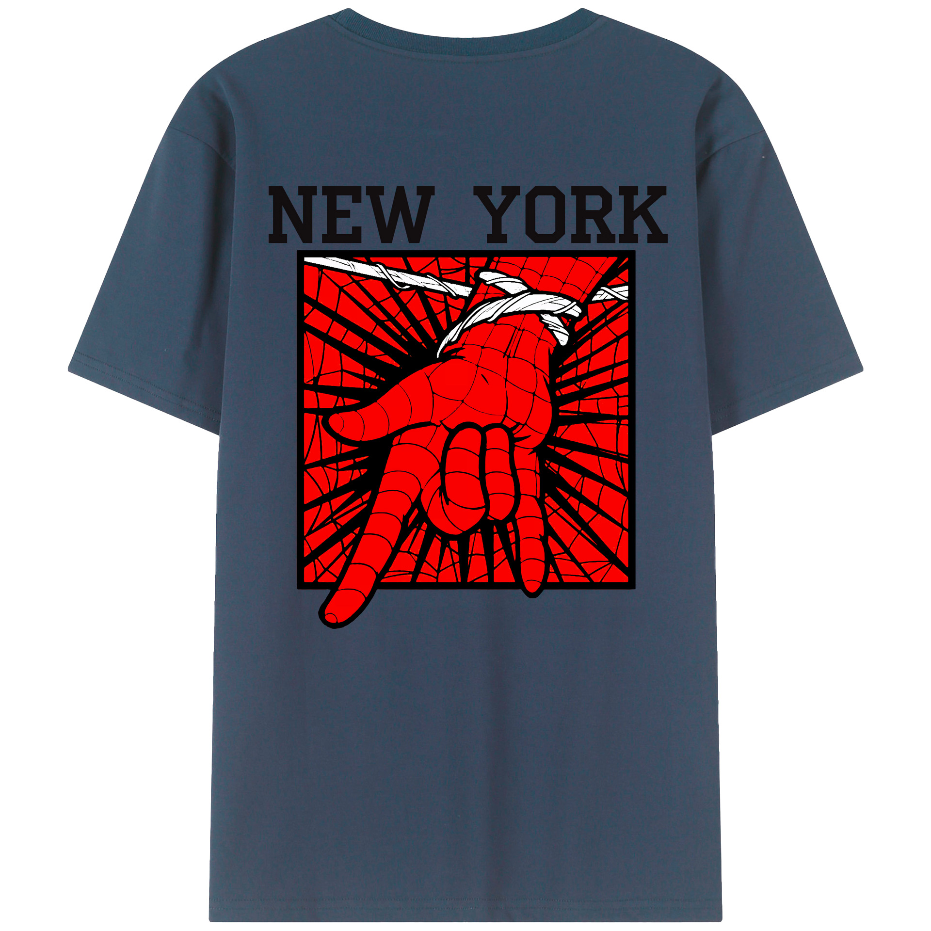 （画像用） Spider Man スパイダーマン 綿100％半袖Tシャツ（背面プリント）