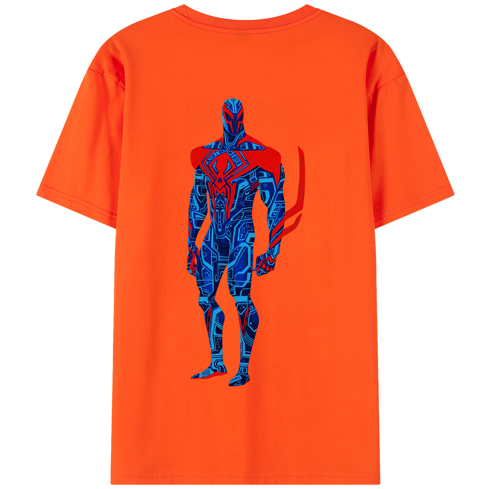 （画像用） Spider Man スパイダーマン 綿100％半袖Tシャツ（背面プリント）
