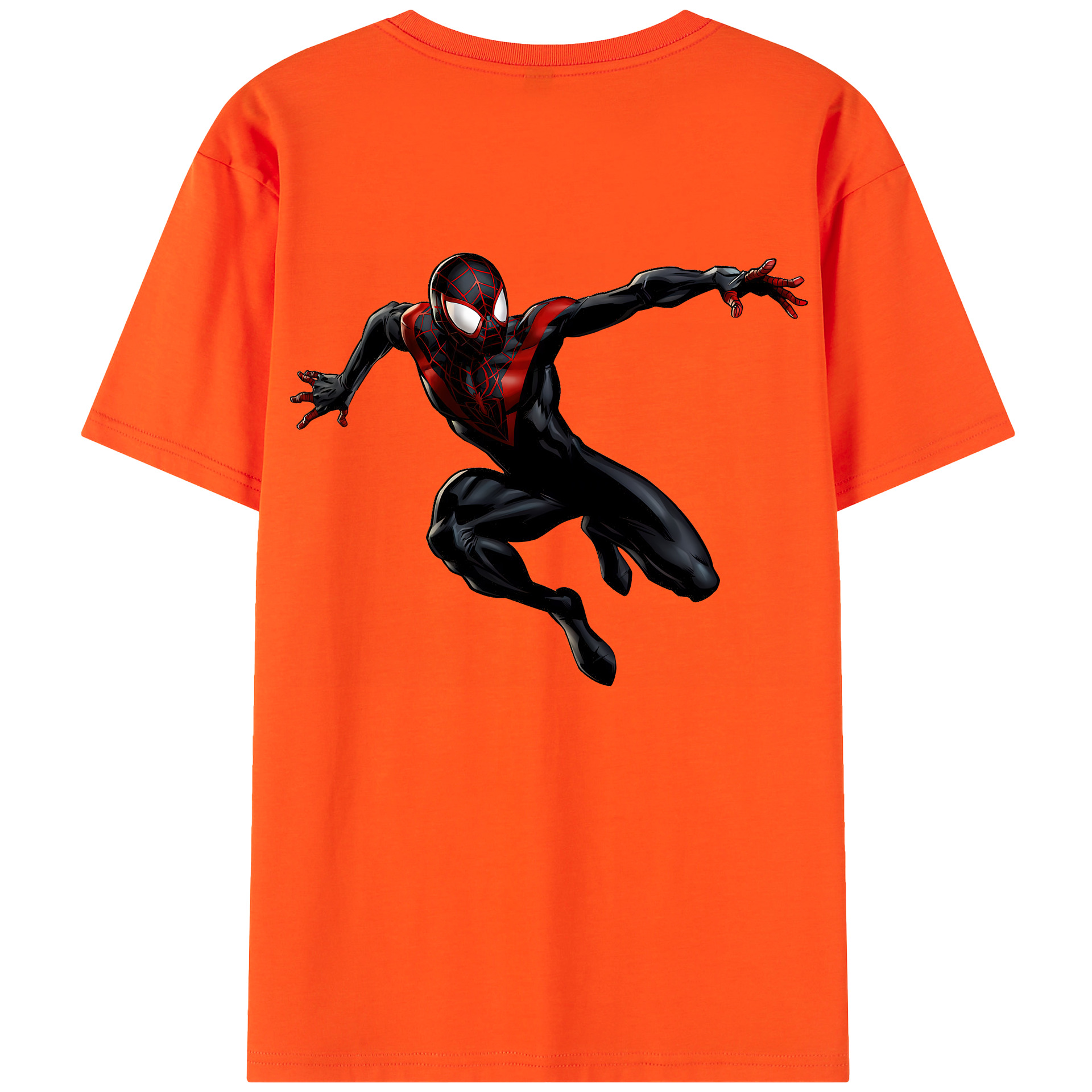 （画像用） Spider Man スパイダーマン 綿100％半袖Tシャツ（背面プリント）