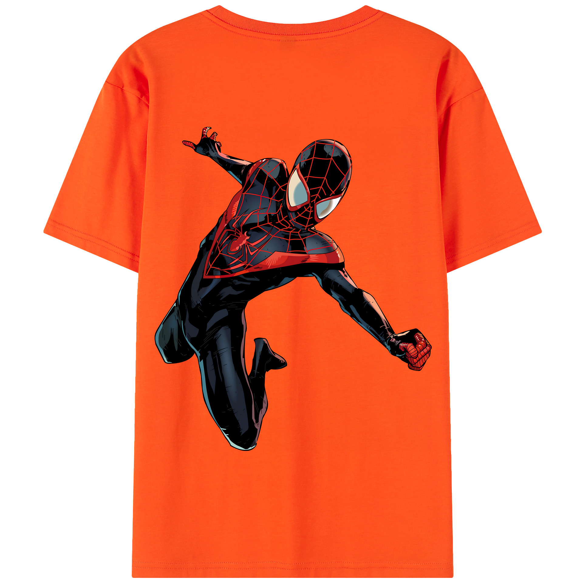 （画像用） Spider Man スパイダーマン 綿100％半袖Tシャツ（背面プリント）