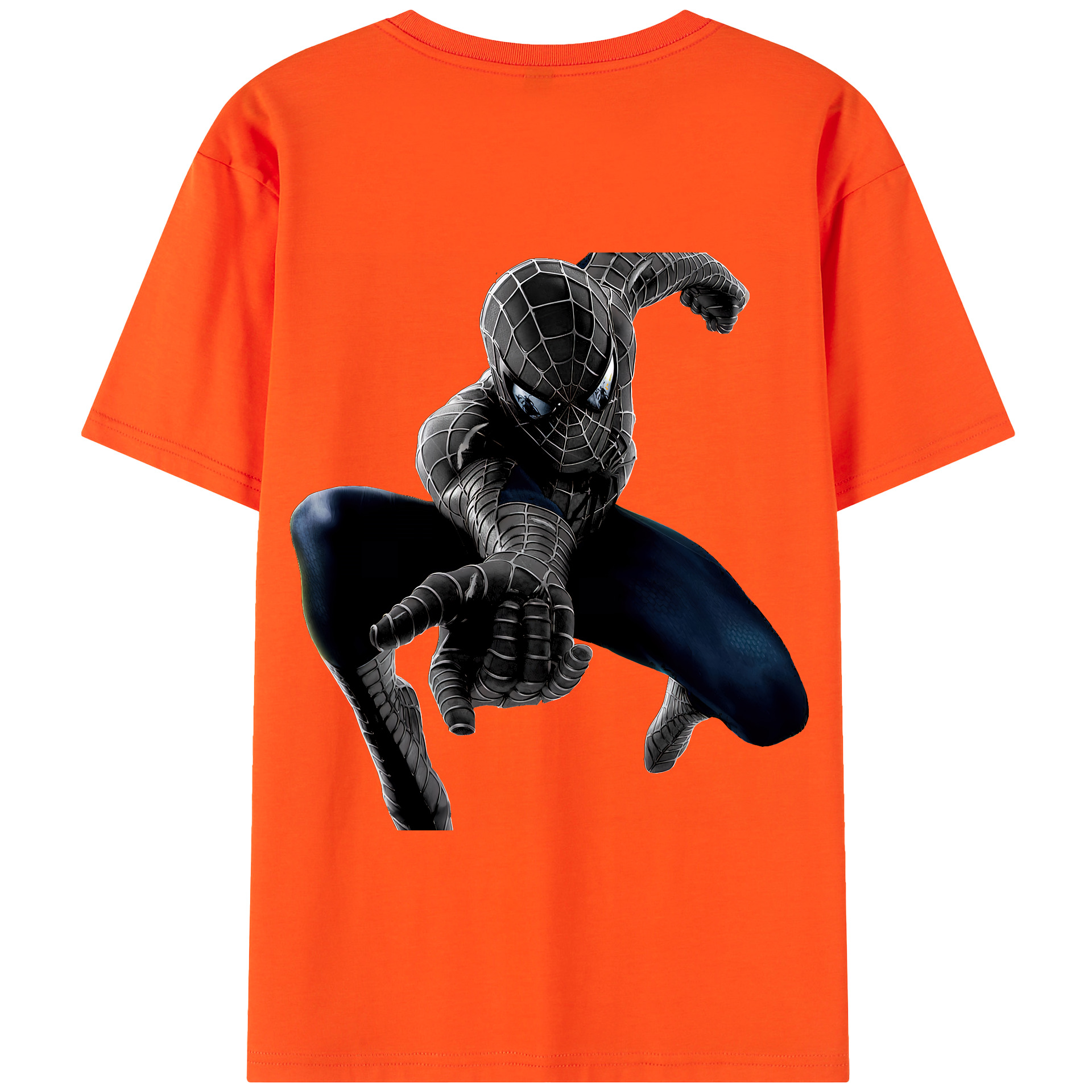 （画像用） Spider Man スパイダーマン 綿100％半袖Tシャツ（背面プリント）
