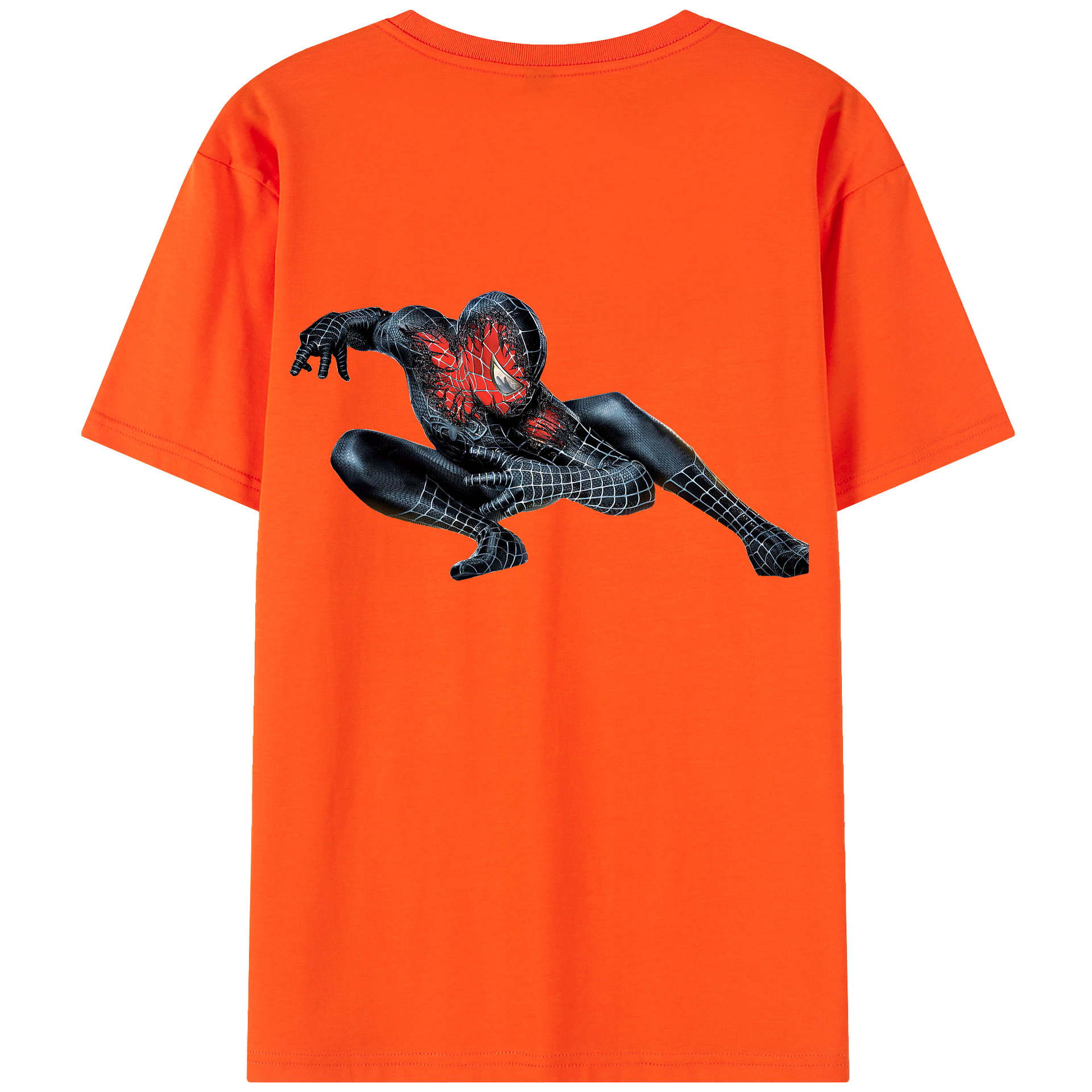 （画像用） Spider Man スパイダーマン 綿100％半袖Tシャツ（背面プリント）