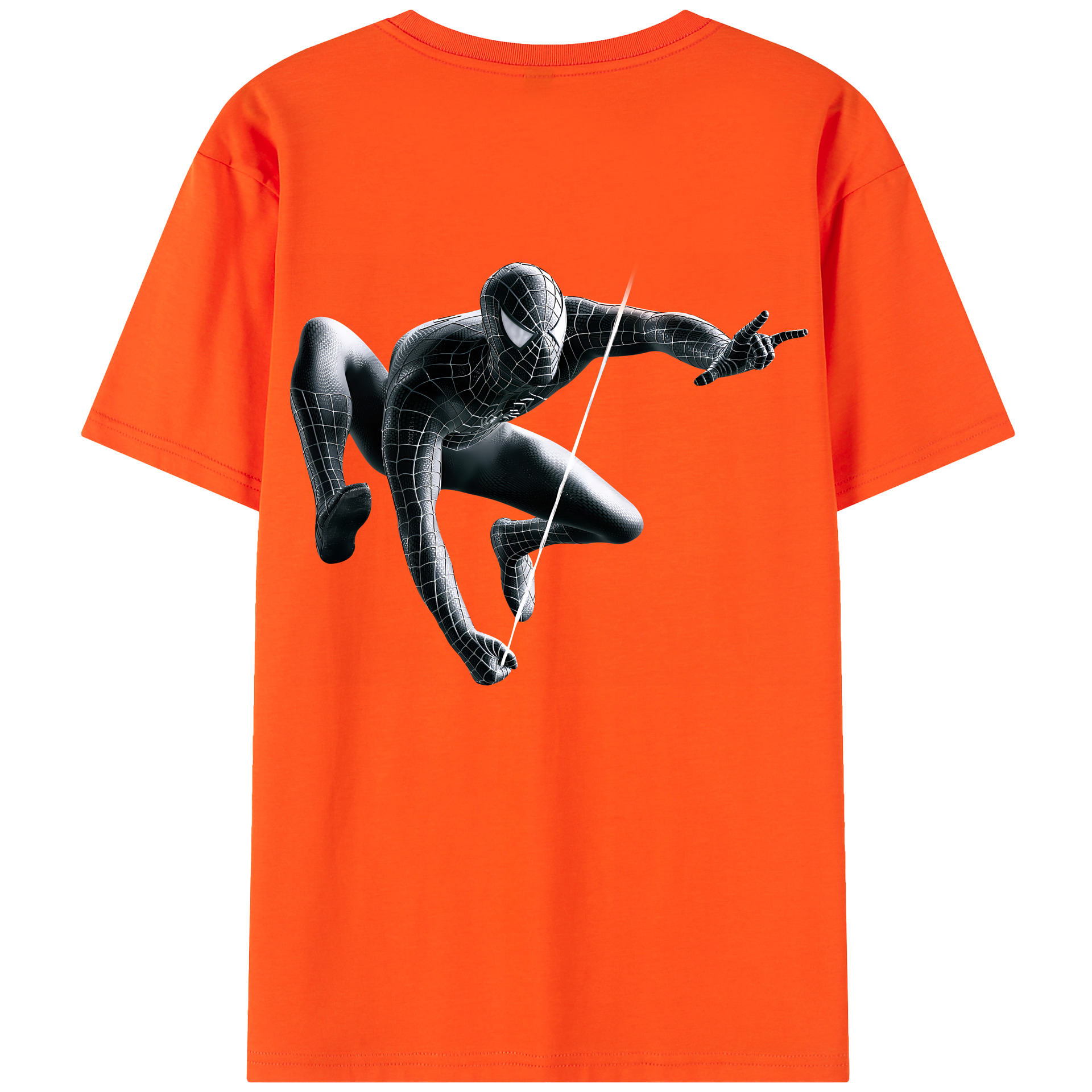 （画像用） Spider Man スパイダーマン 綿100％半袖Tシャツ（背面プリント）
