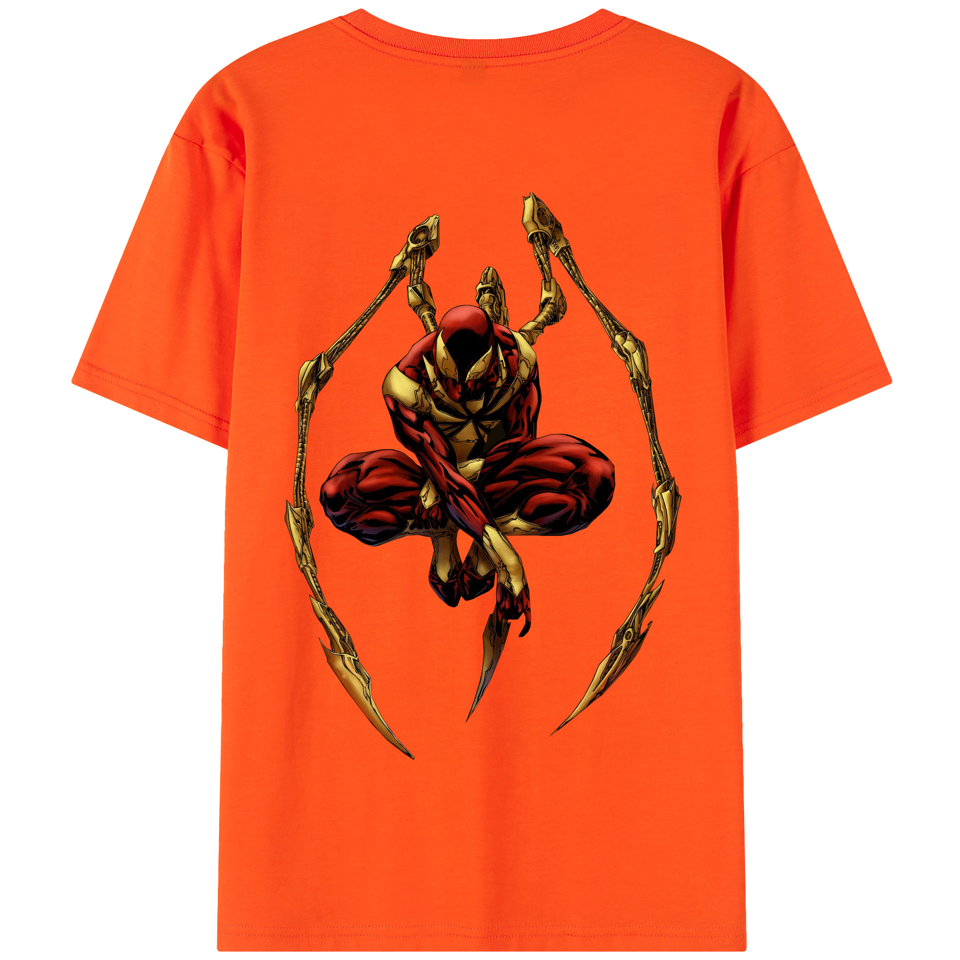 （画像用） Spider Man スパイダーマン 綿100％半袖Tシャツ（背面プリント）