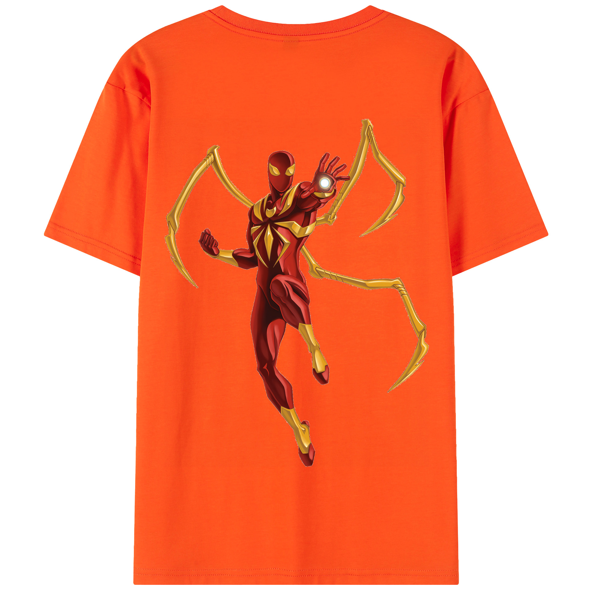（画像用） Spider Man スパイダーマン 綿100％半袖Tシャツ（背面プリント）
