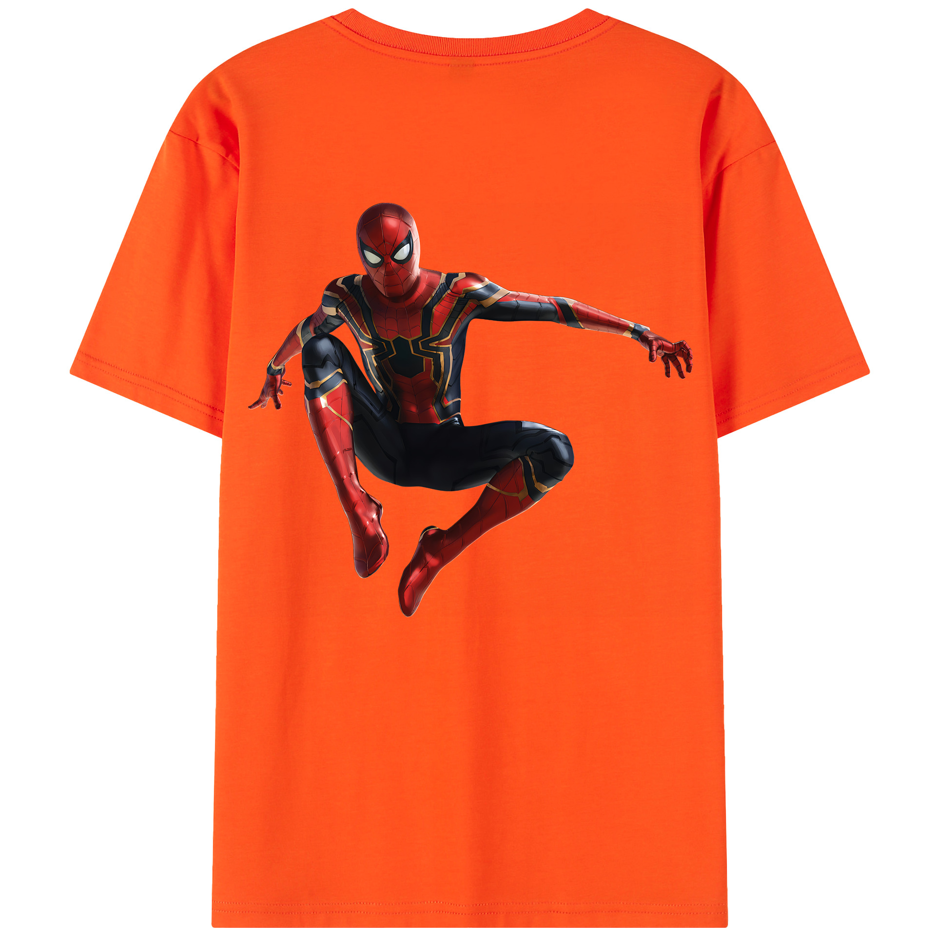 （画像用） Spider Man スパイダーマン 綿100％半袖Tシャツ（背面プリント）