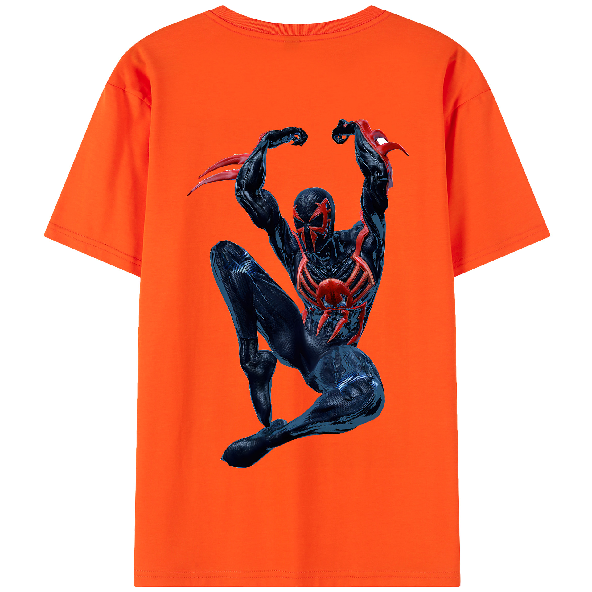 Spider Man スパイダーマン 綿100％半袖Tシャツ（背面プリント）