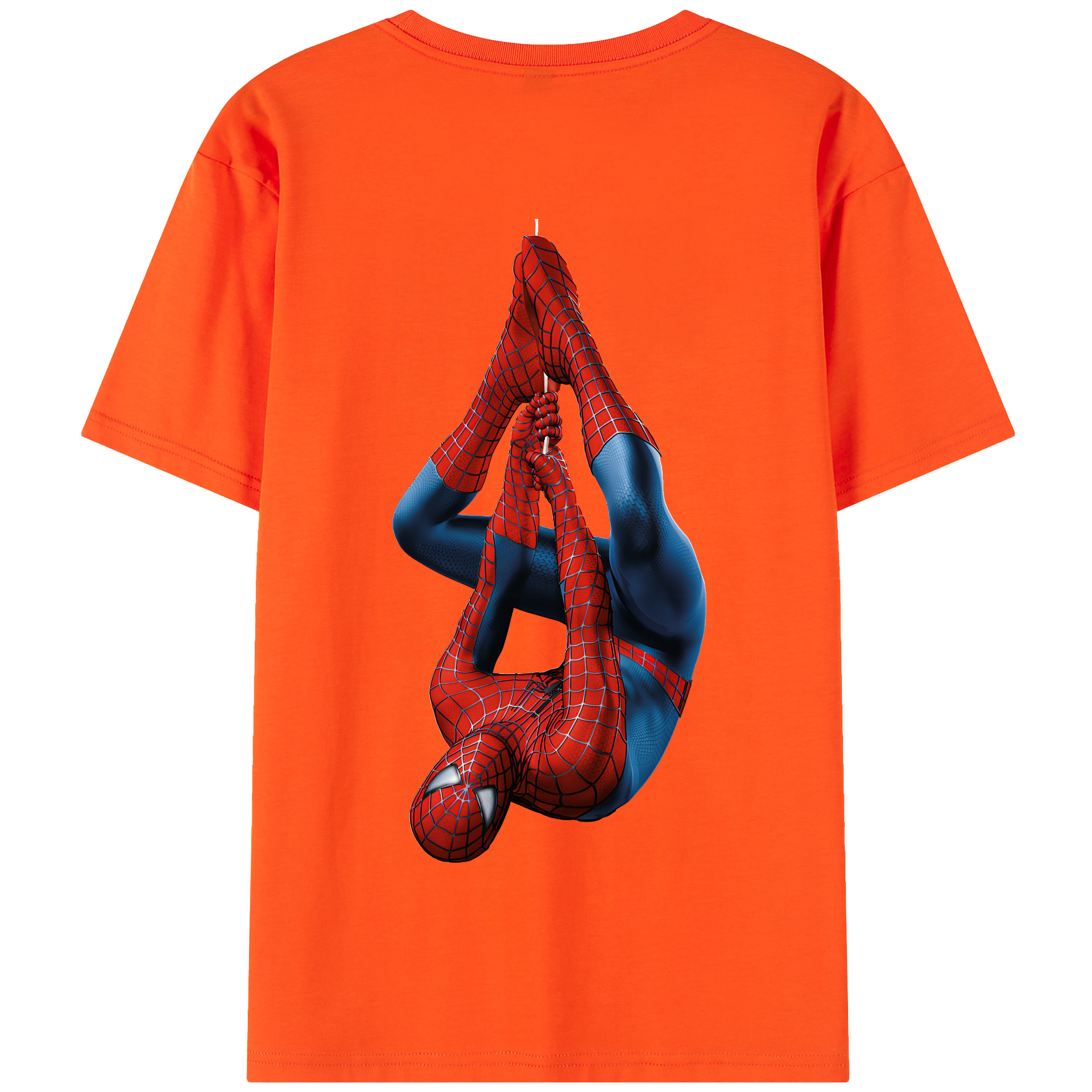 Spider Man スパイダーマン 綿100％半袖Tシャツ（背面プリント）
