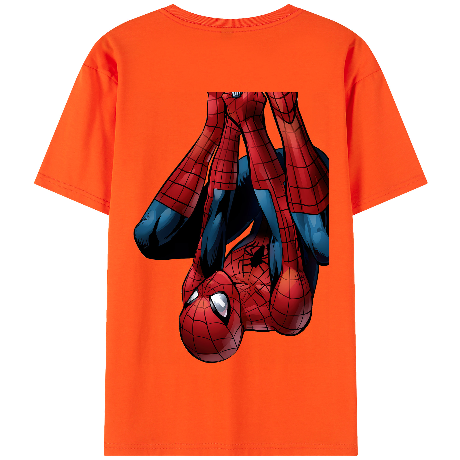 Spider Man スパイダーマン 綿100％半袖Tシャツ（背面プリント）