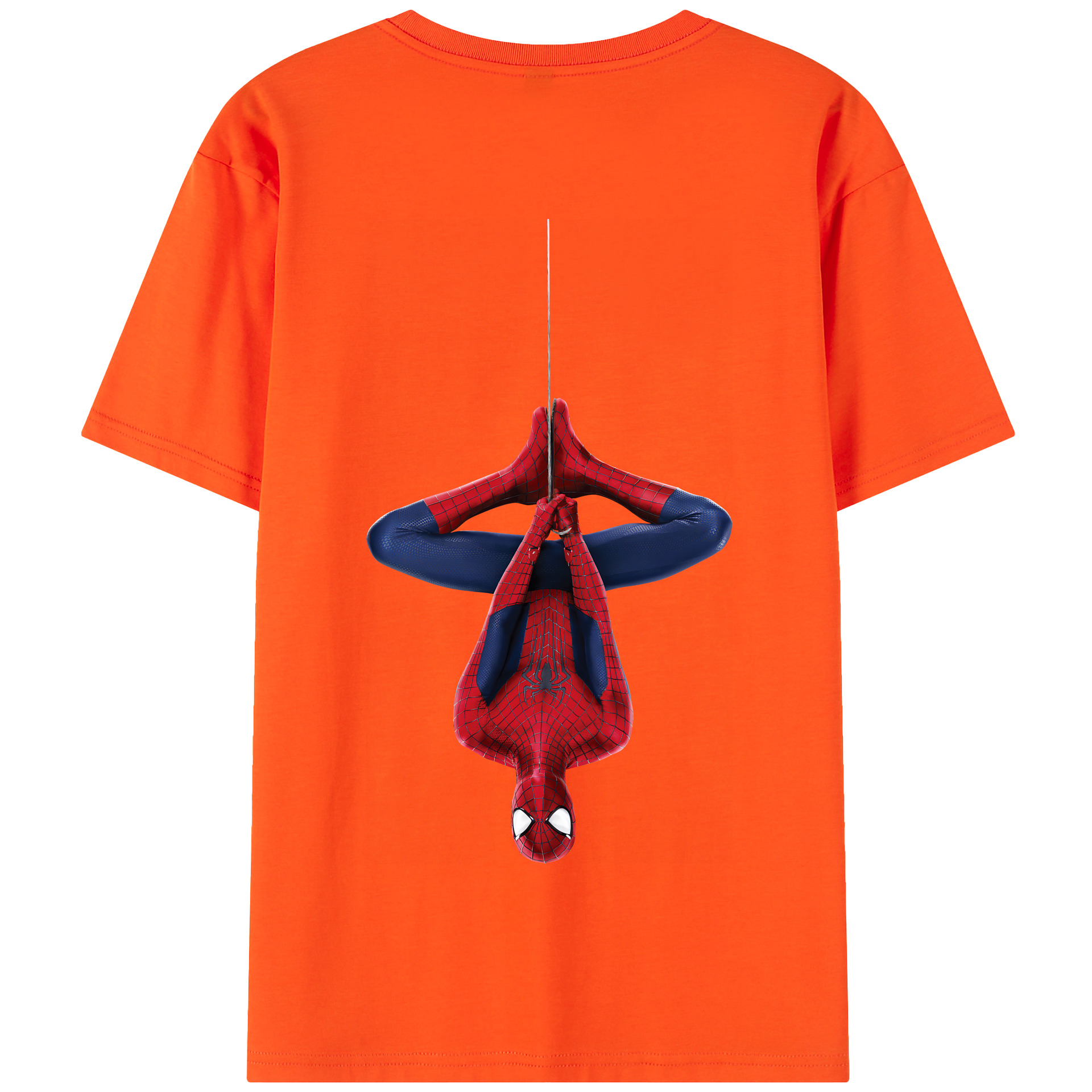 （画像用） Spider Man スパイダーマン 綿100％半袖Tシャツ（背面プリント）