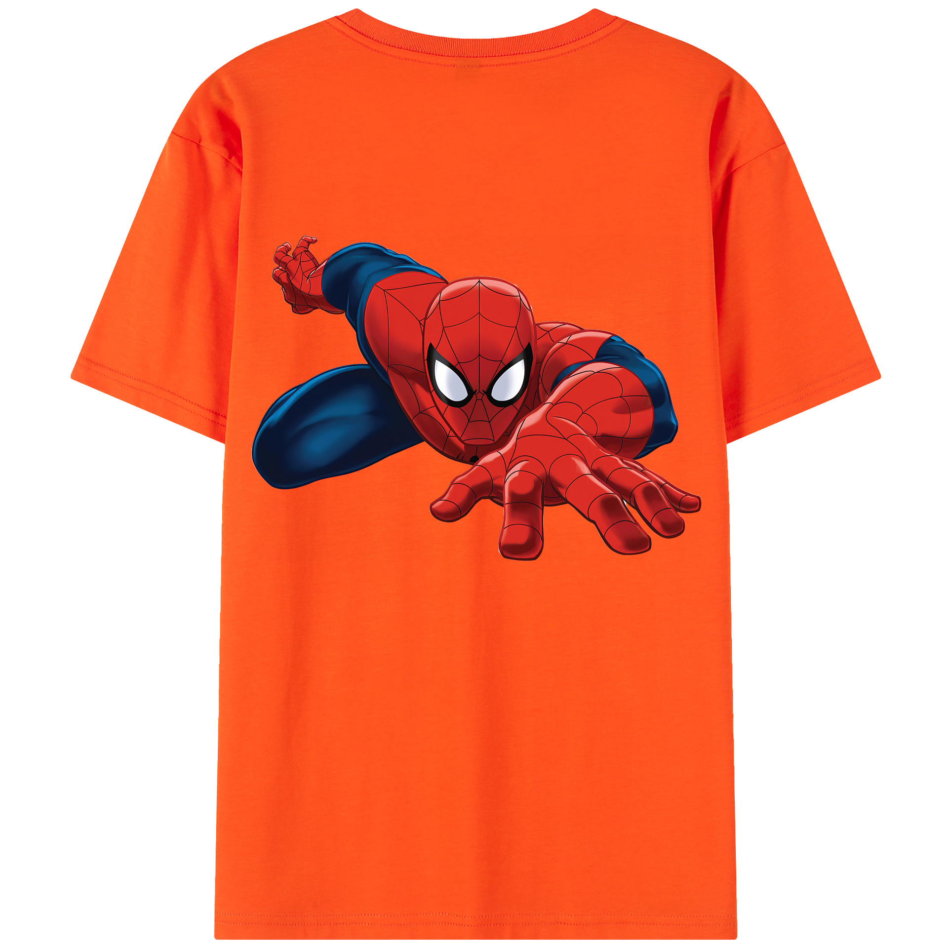Spider Man スパイダーマン 綿100％半袖Tシャツ（背面プリント）