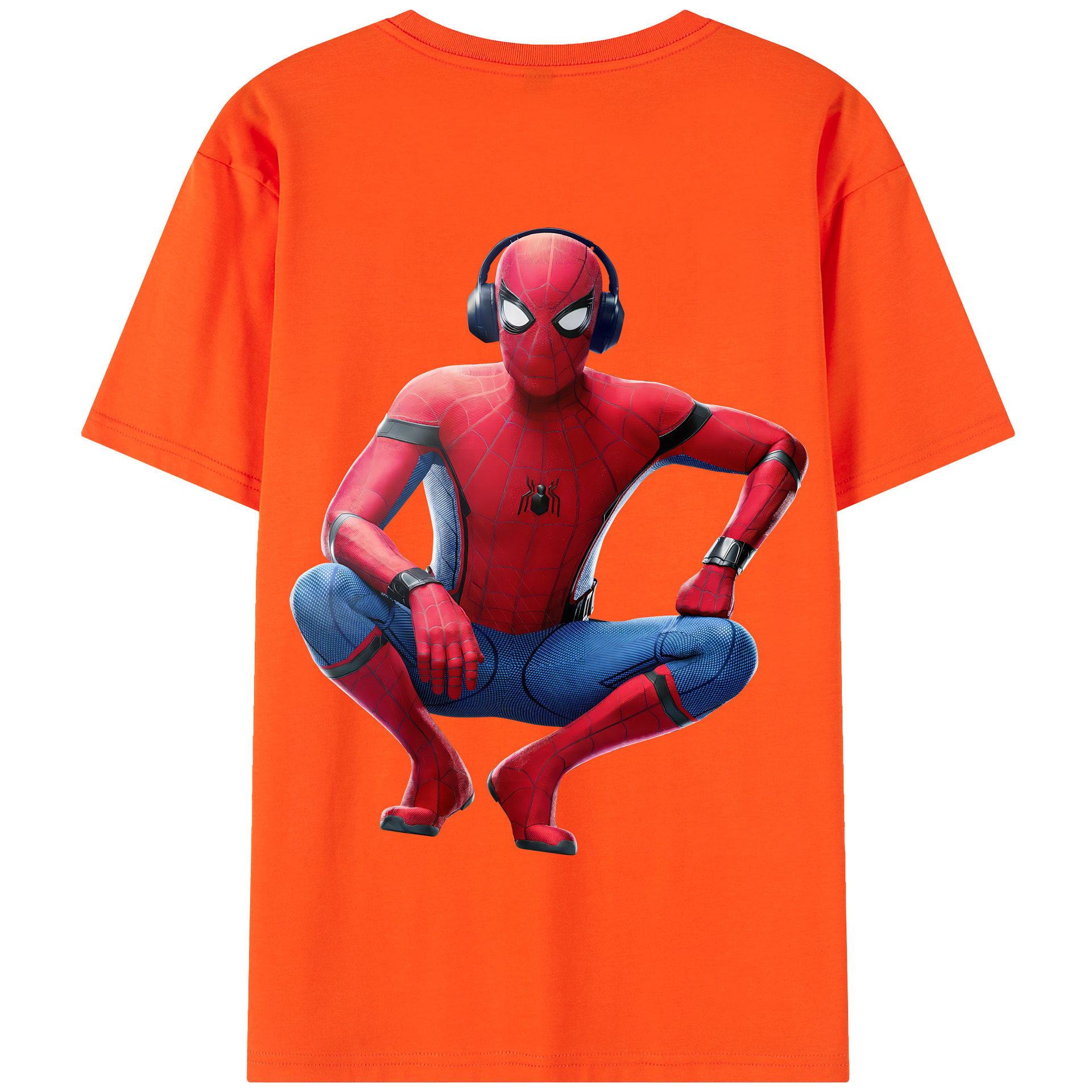 Spider Man スパイダーマン 綿100％半袖Tシャツ（背面プリント）