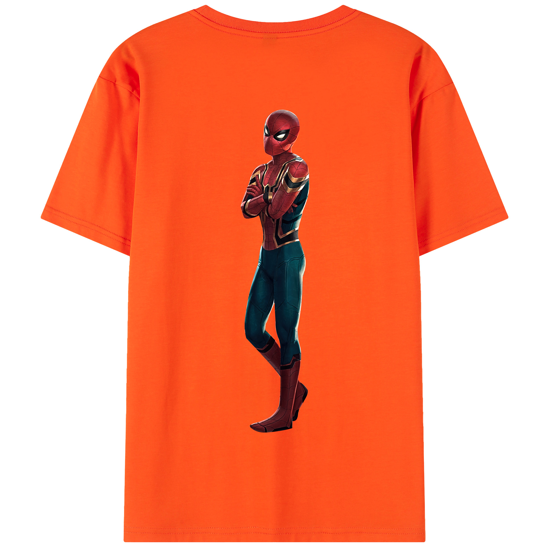 Spider Man スパイダーマン 綿100％半袖Tシャツ（背面プリント）