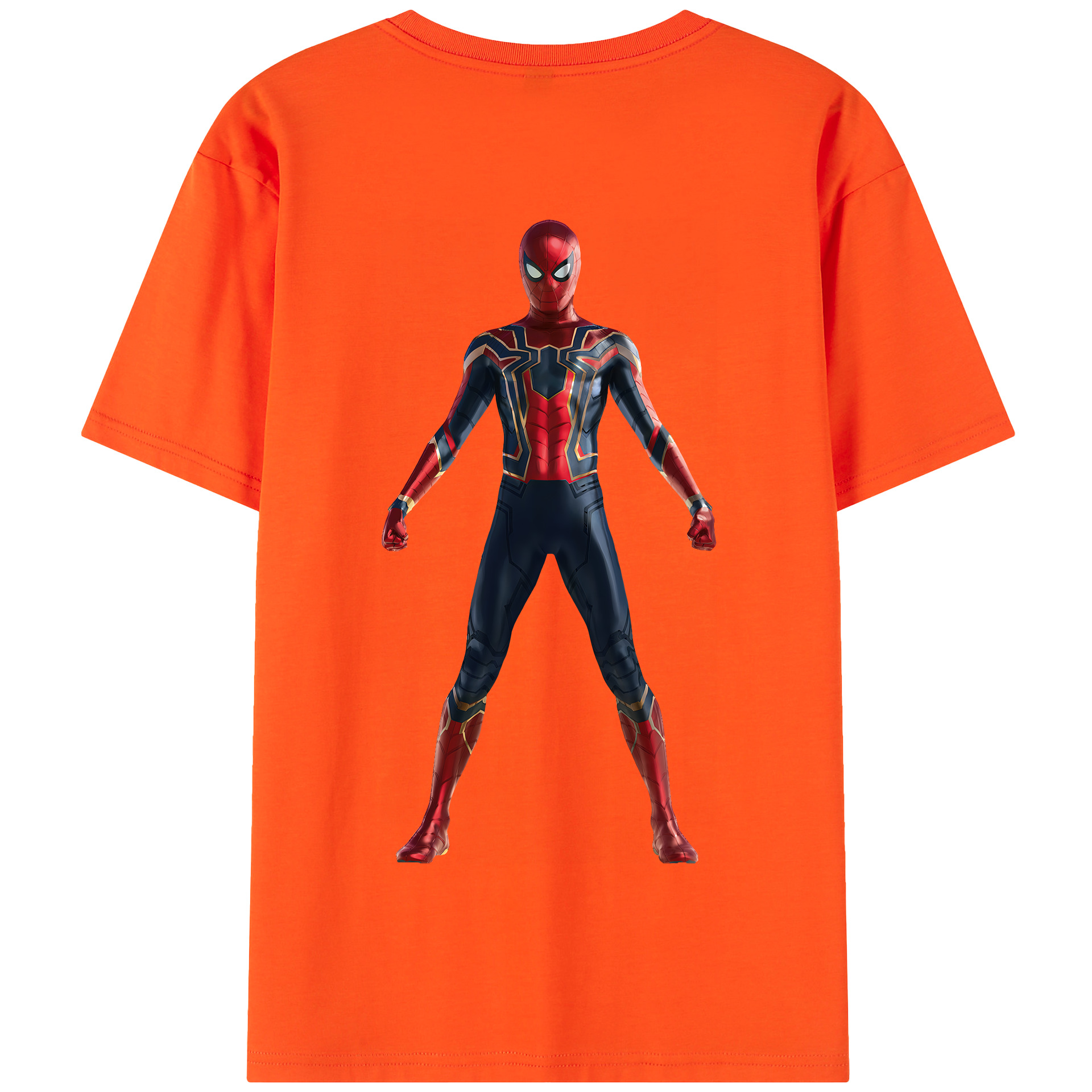 （画像用） Spider Man スパイダーマン 綿100％半袖Tシャツ（背面プリント）