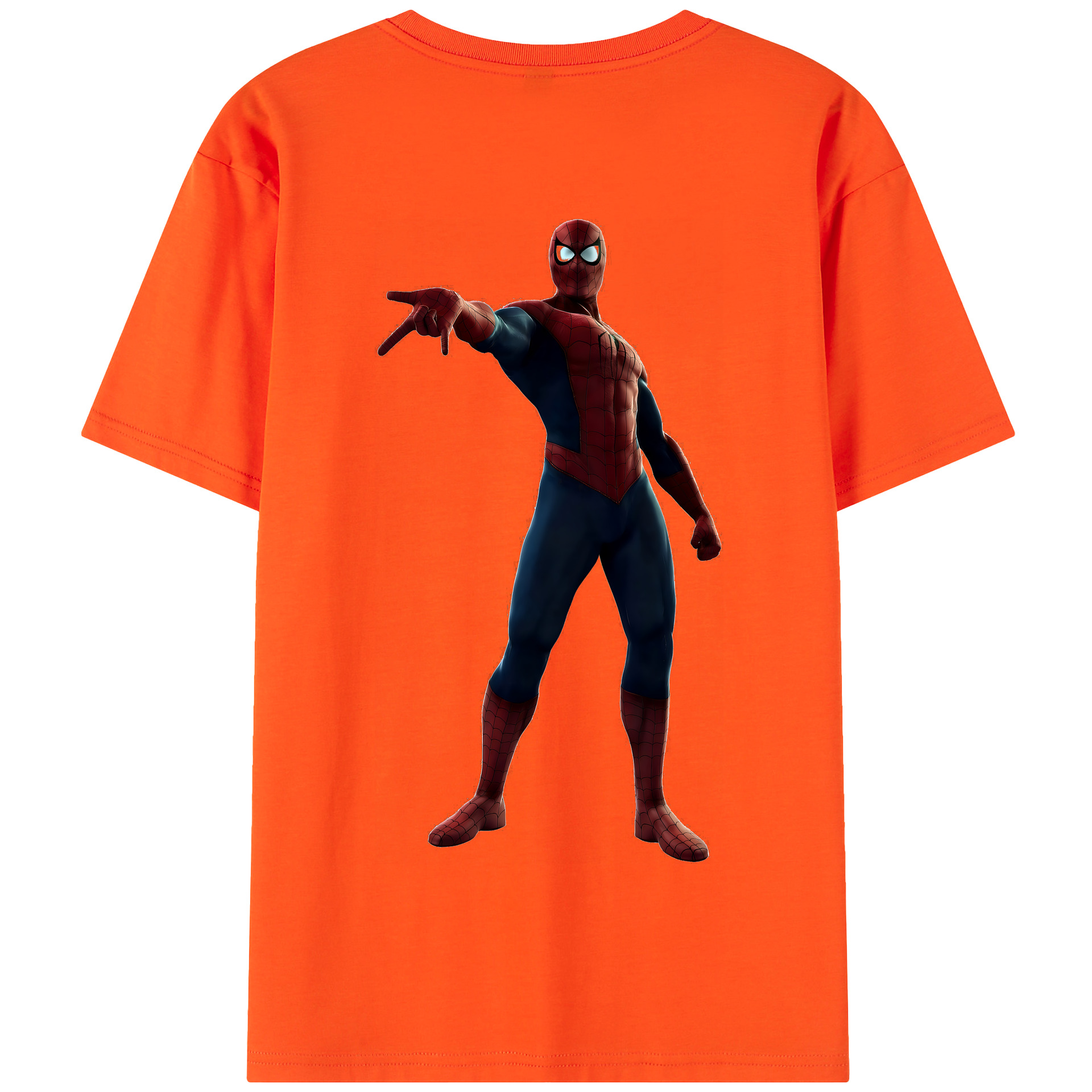 （画像用） Spider Man スパイダーマン 綿100％半袖Tシャツ（背面プリント）