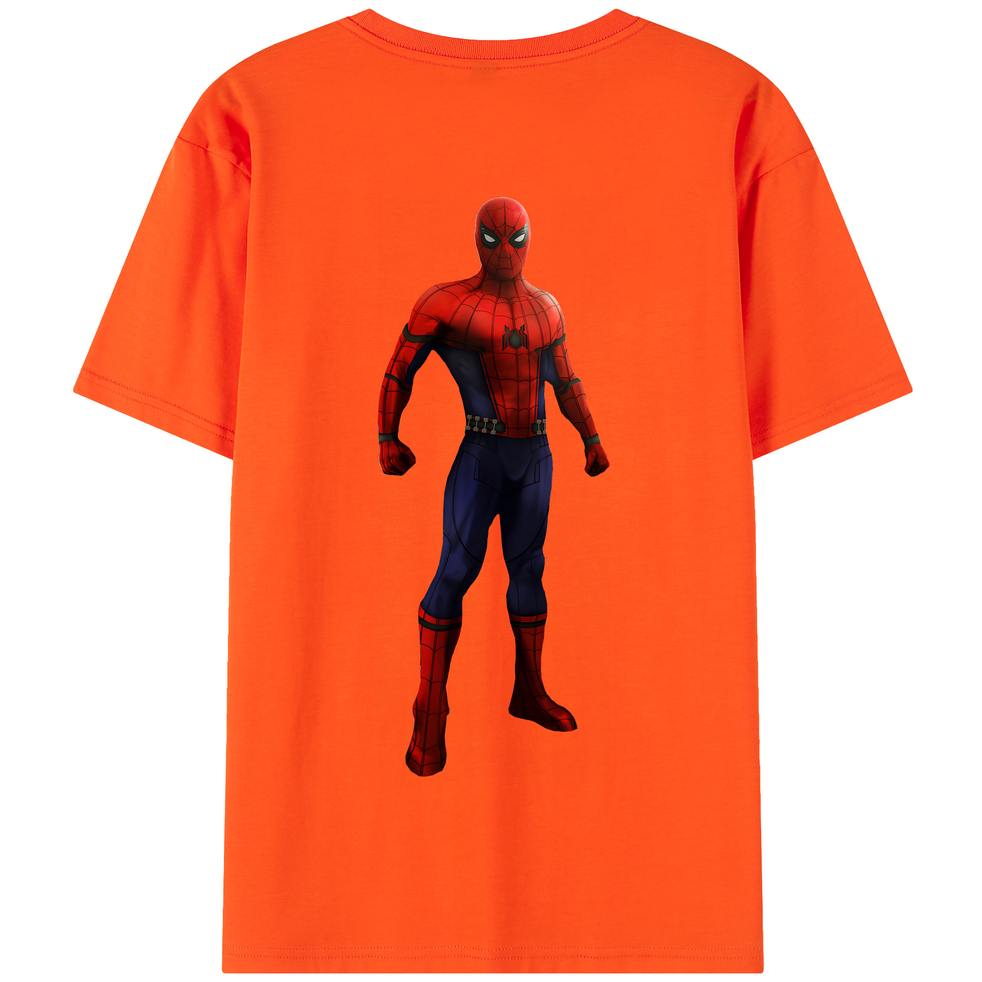 （画像用） Spider Man スパイダーマン 綿100％半袖Tシャツ（背面プリント）