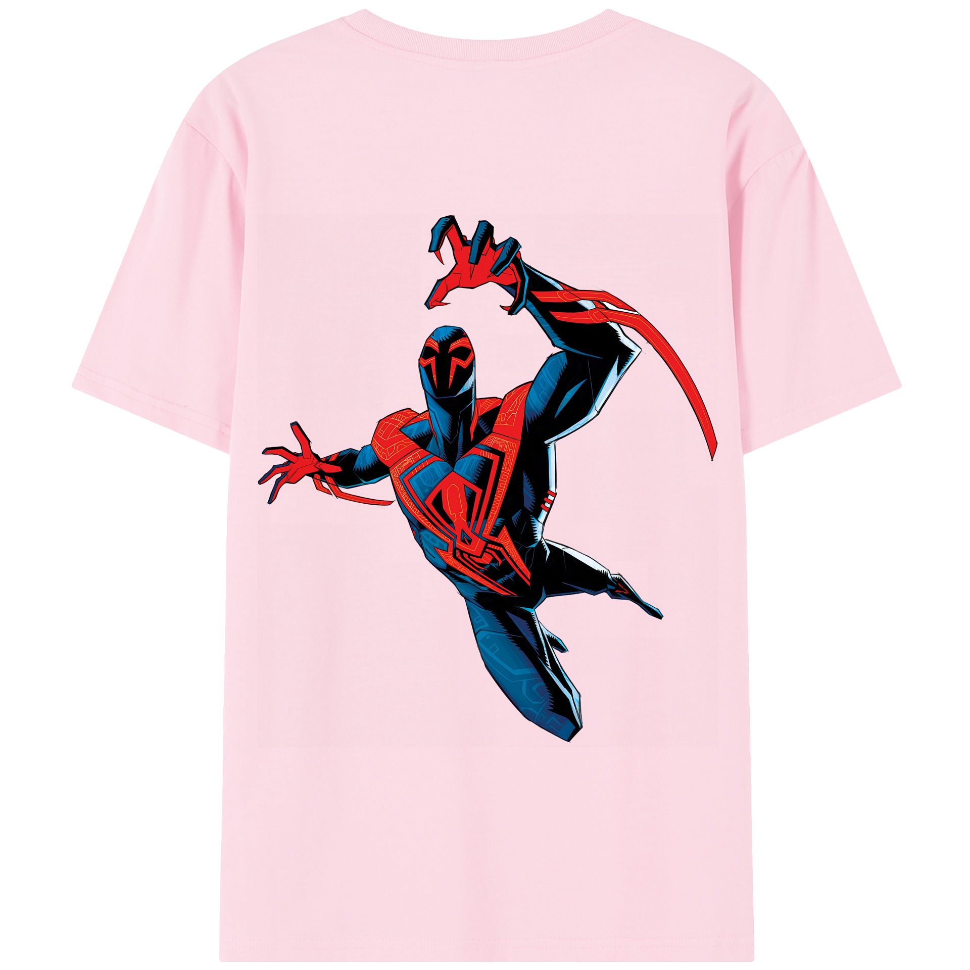 （画像用） Spider Man スパイダーマン 綿100％半袖Tシャツ（背面プリント）