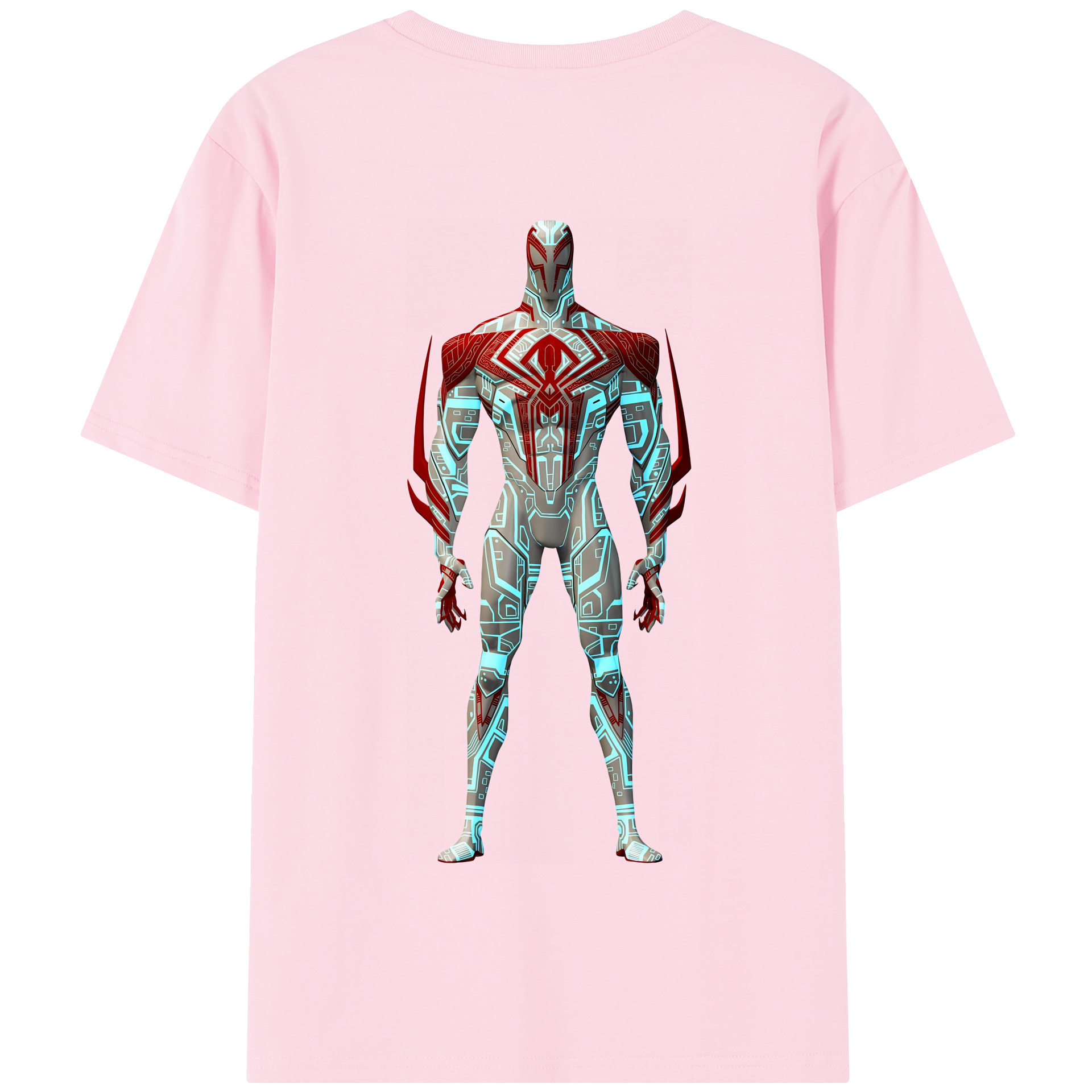 （画像用） Spider Man スパイダーマン 綿100％半袖Tシャツ（背面プリント）