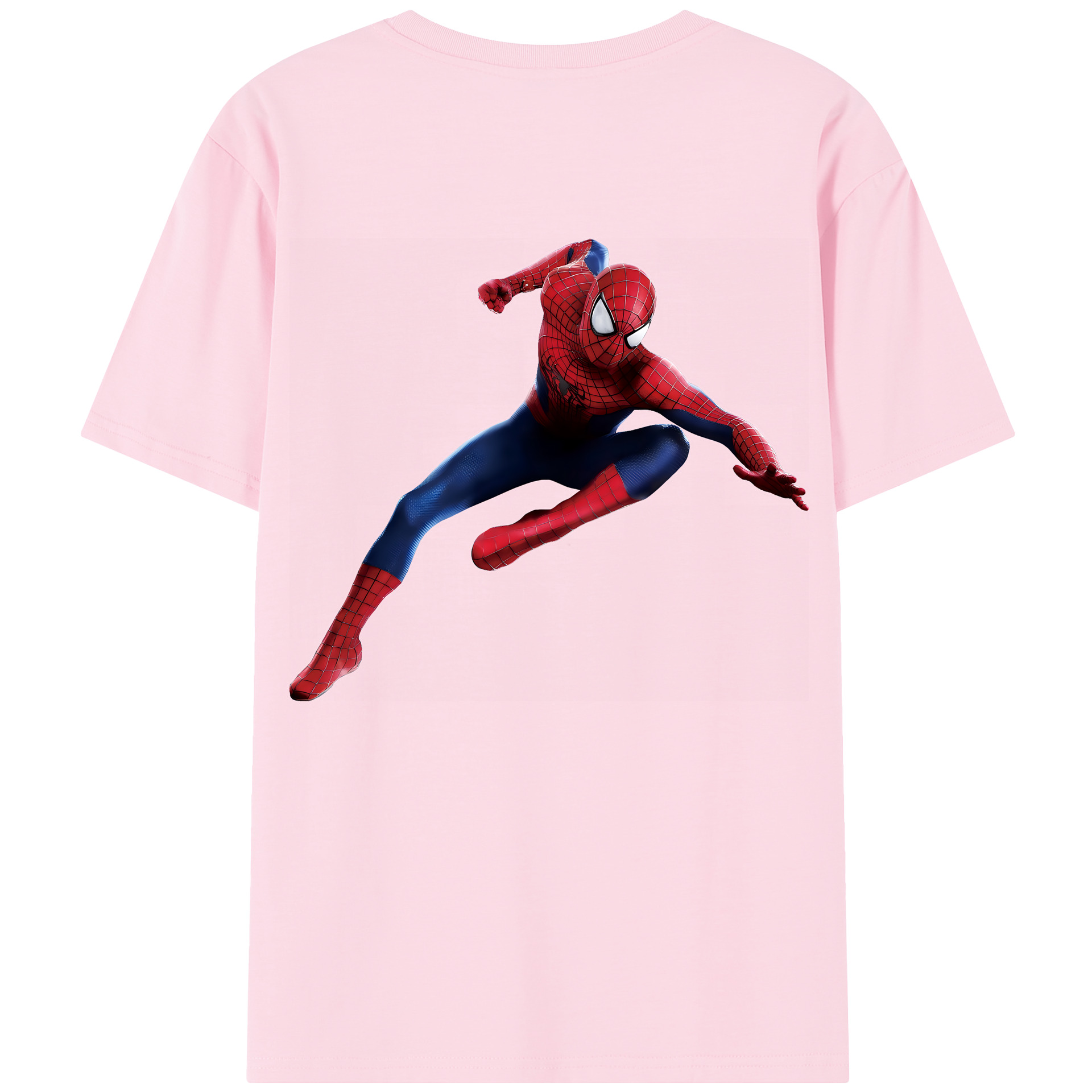 （画像用） Spider Man スパイダーマン 綿100％半袖Tシャツ（背面プリント）