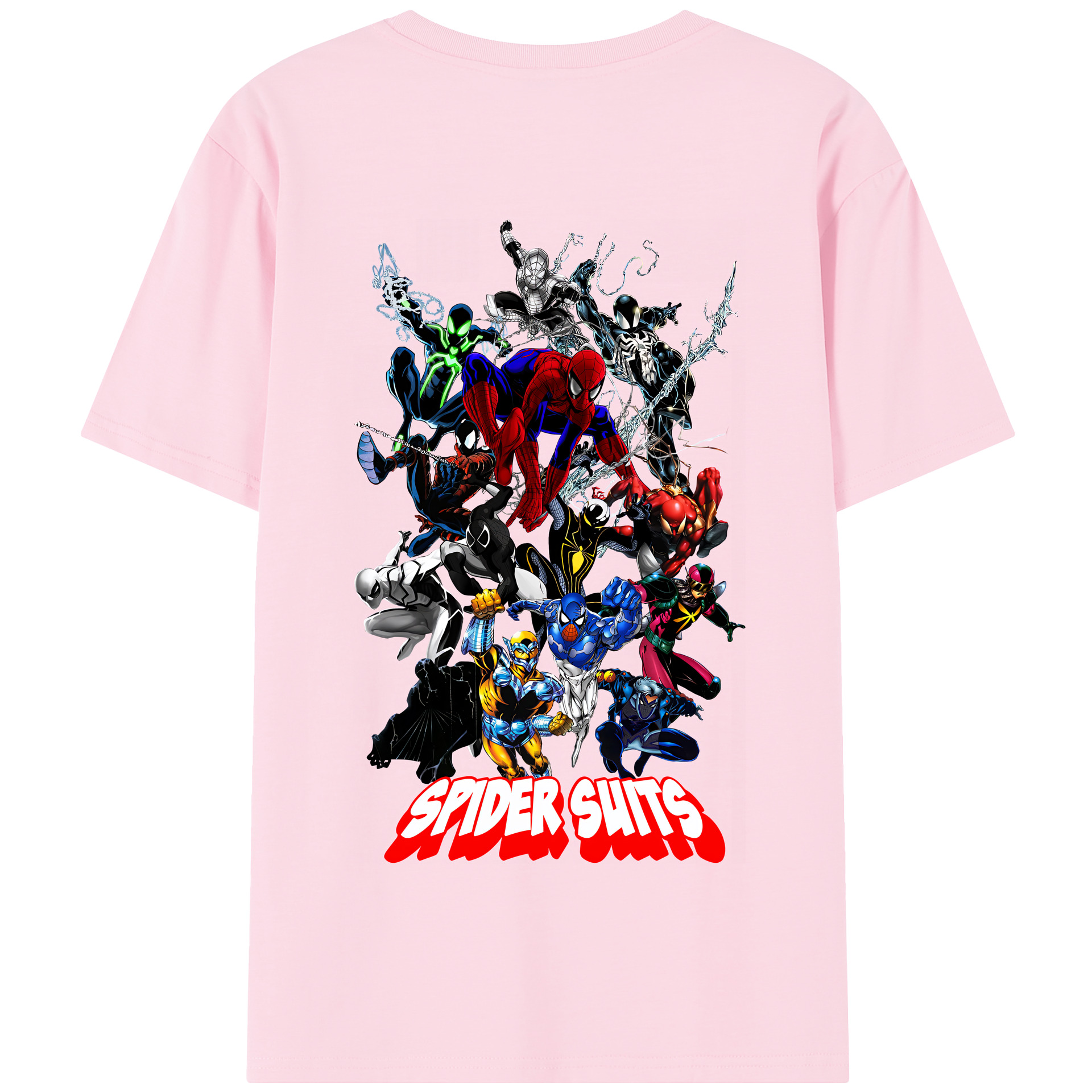 （画像用） Spider Man スパイダーマン 綿100％半袖Tシャツ（背面プリント）
