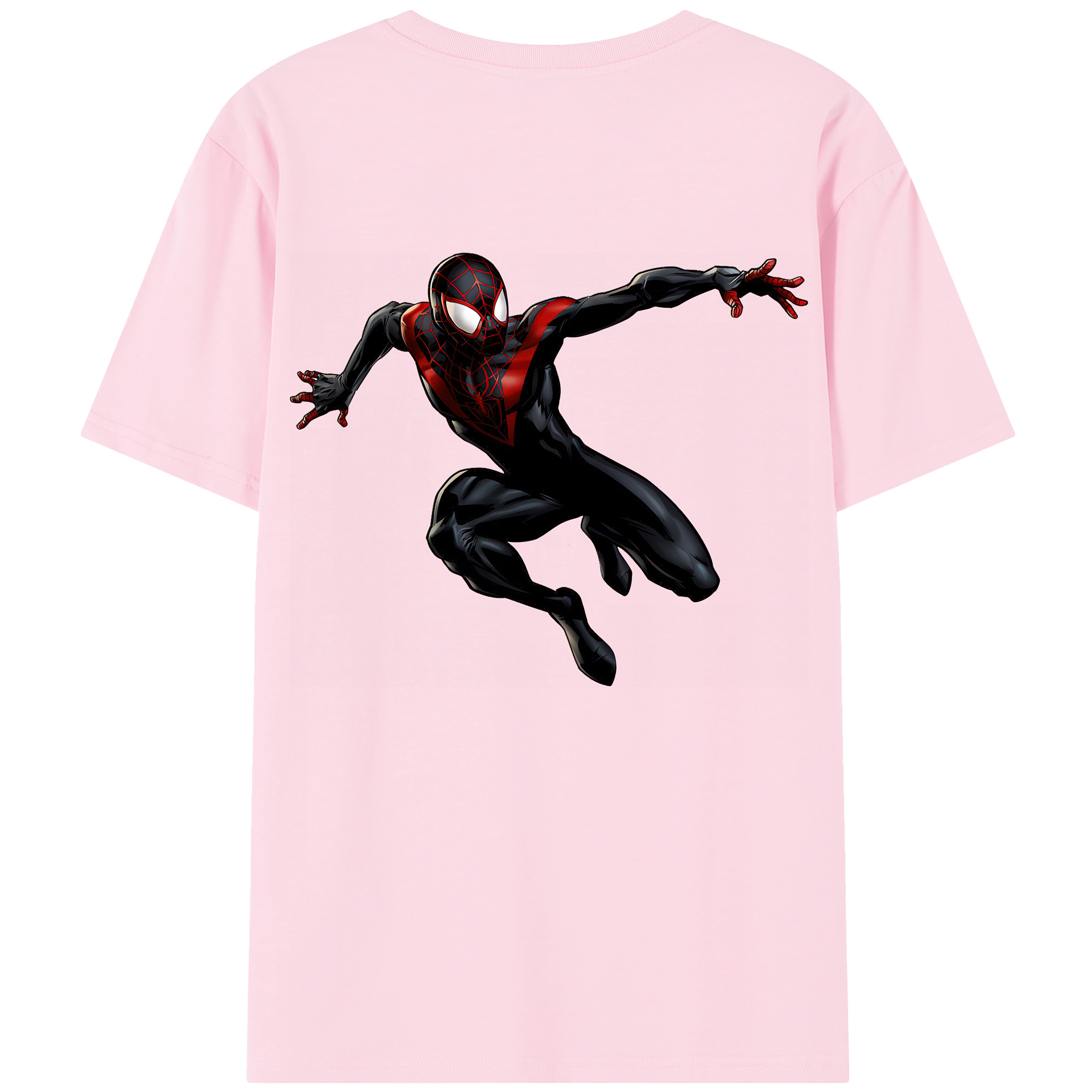 （画像用） Spider Man スパイダーマン 綿100％半袖Tシャツ（背面プリント）