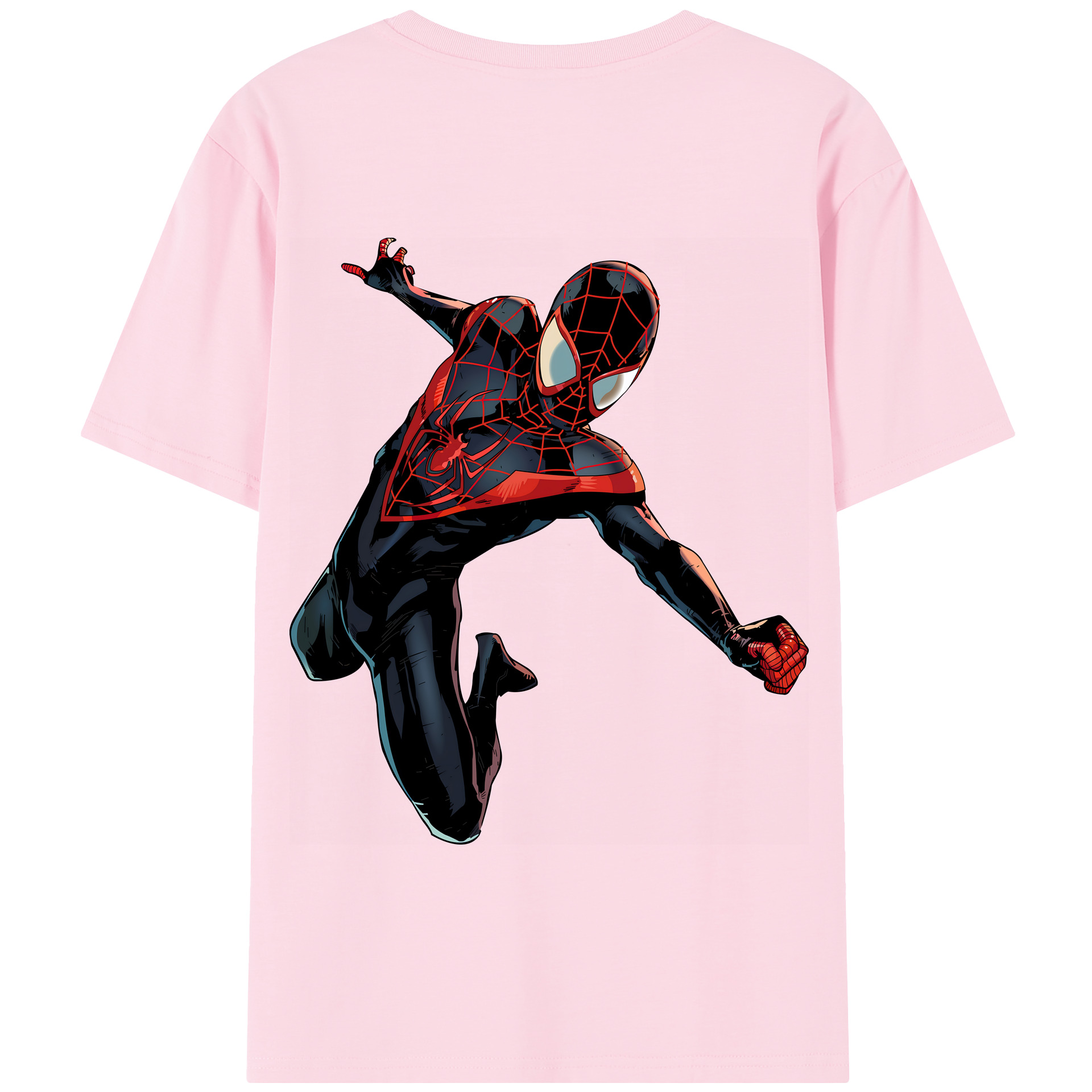 （画像用） Spider Man スパイダーマン 綿100％半袖Tシャツ（背面プリント）