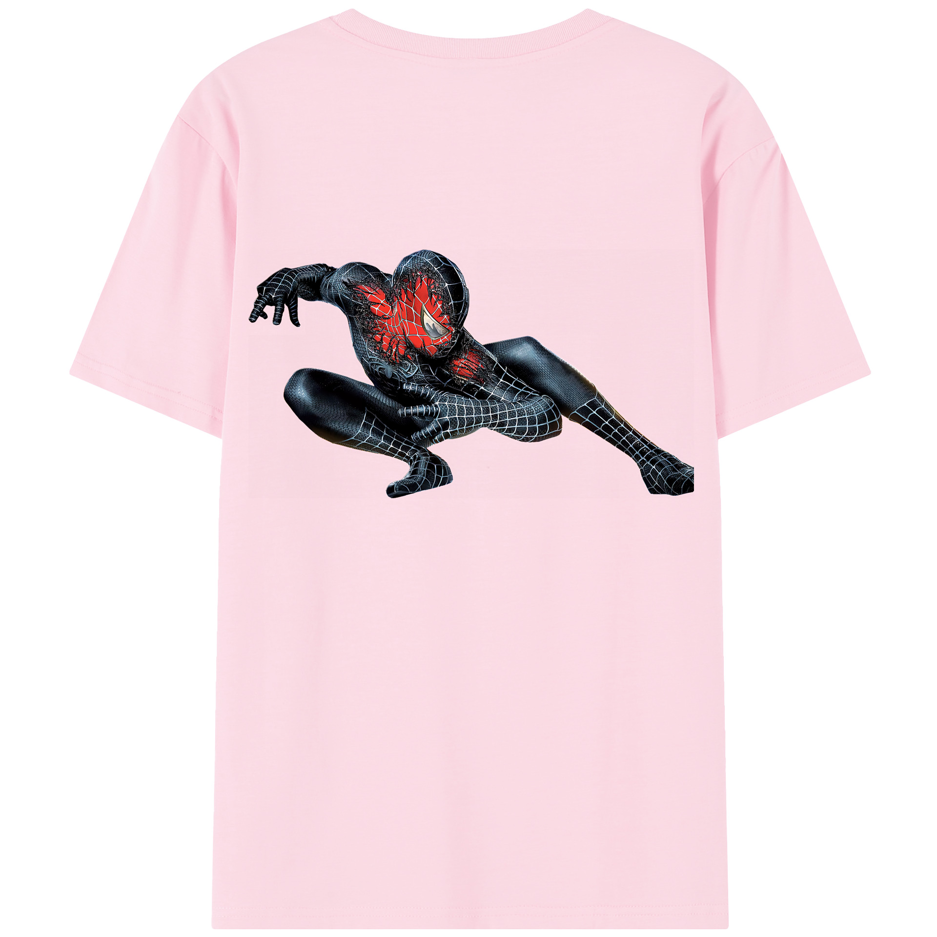 （画像用） Spider Man スパイダーマン 綿100％半袖Tシャツ（背面プリント）