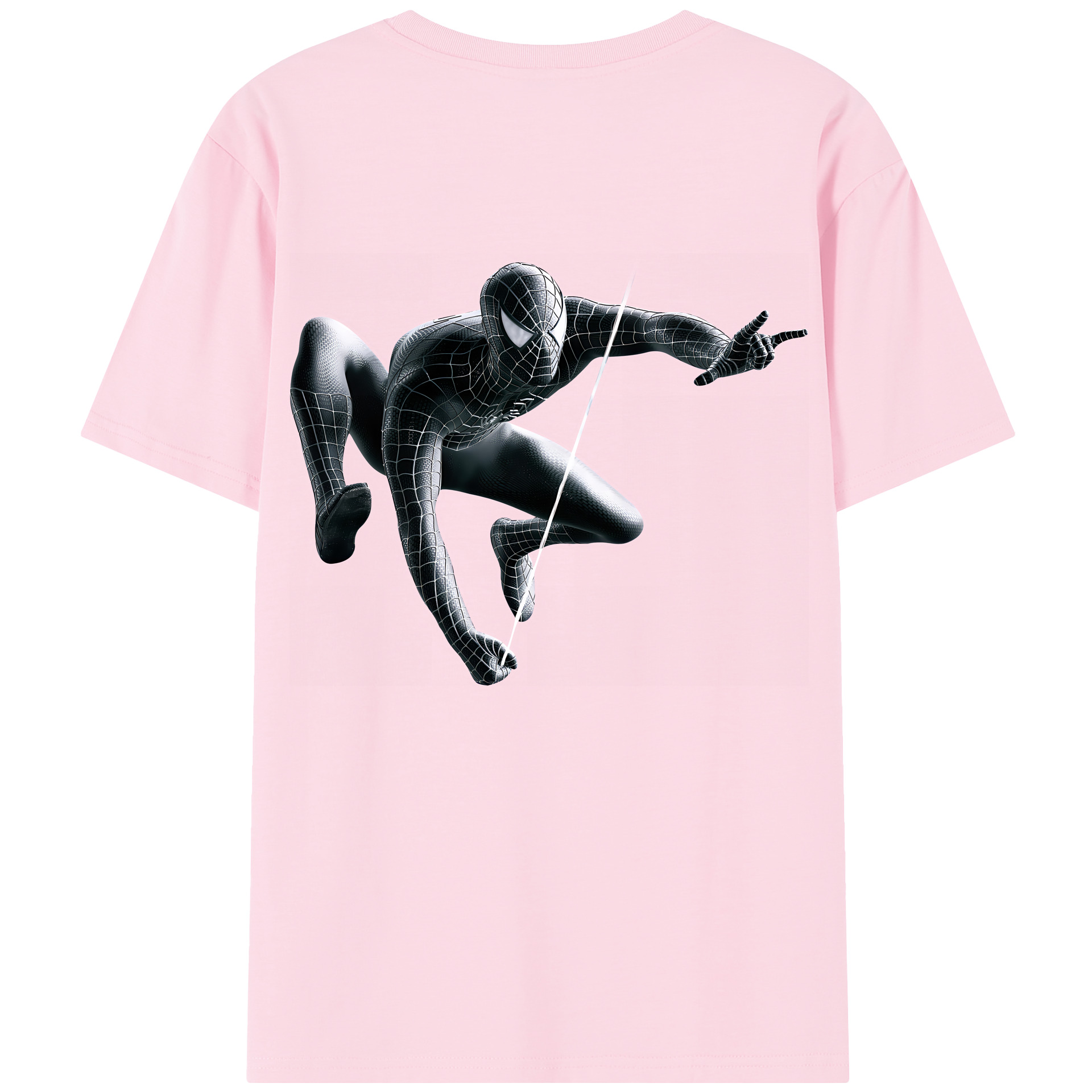 （画像用） Spider Man スパイダーマン 綿100％半袖Tシャツ（背面プリント）