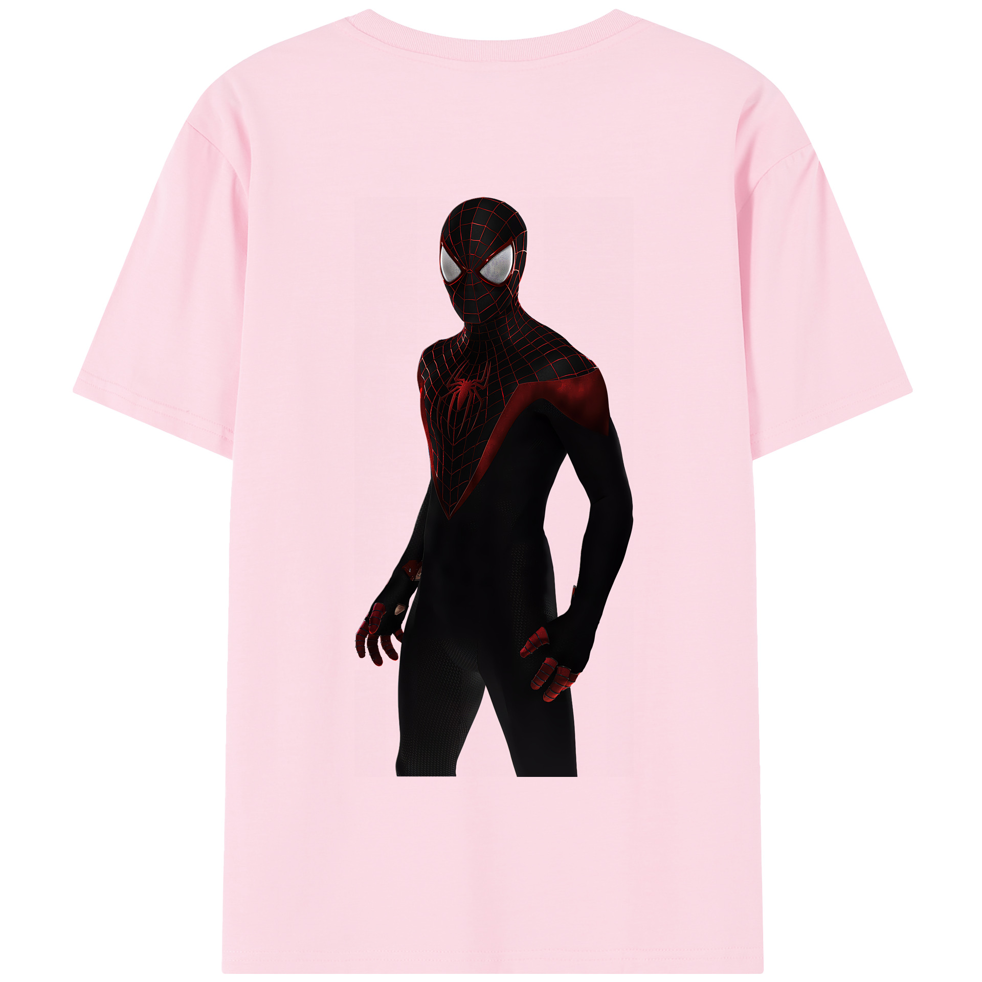 （画像用） Spider Man スパイダーマン 綿100％半袖Tシャツ（背面プリント）