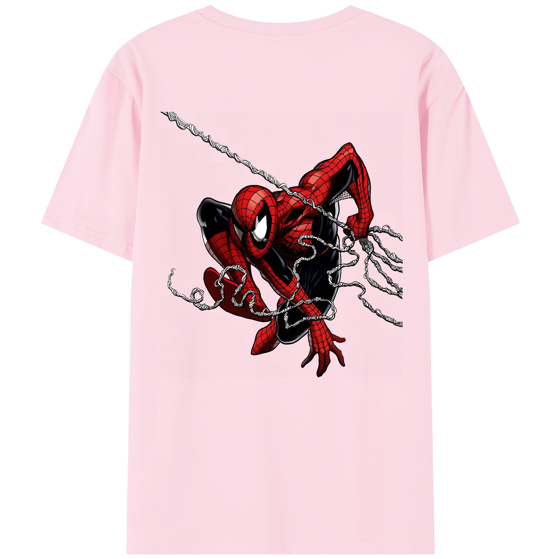 （画像用） Spider Man スパイダーマン 綿100％半袖Tシャツ（背面プリント）
