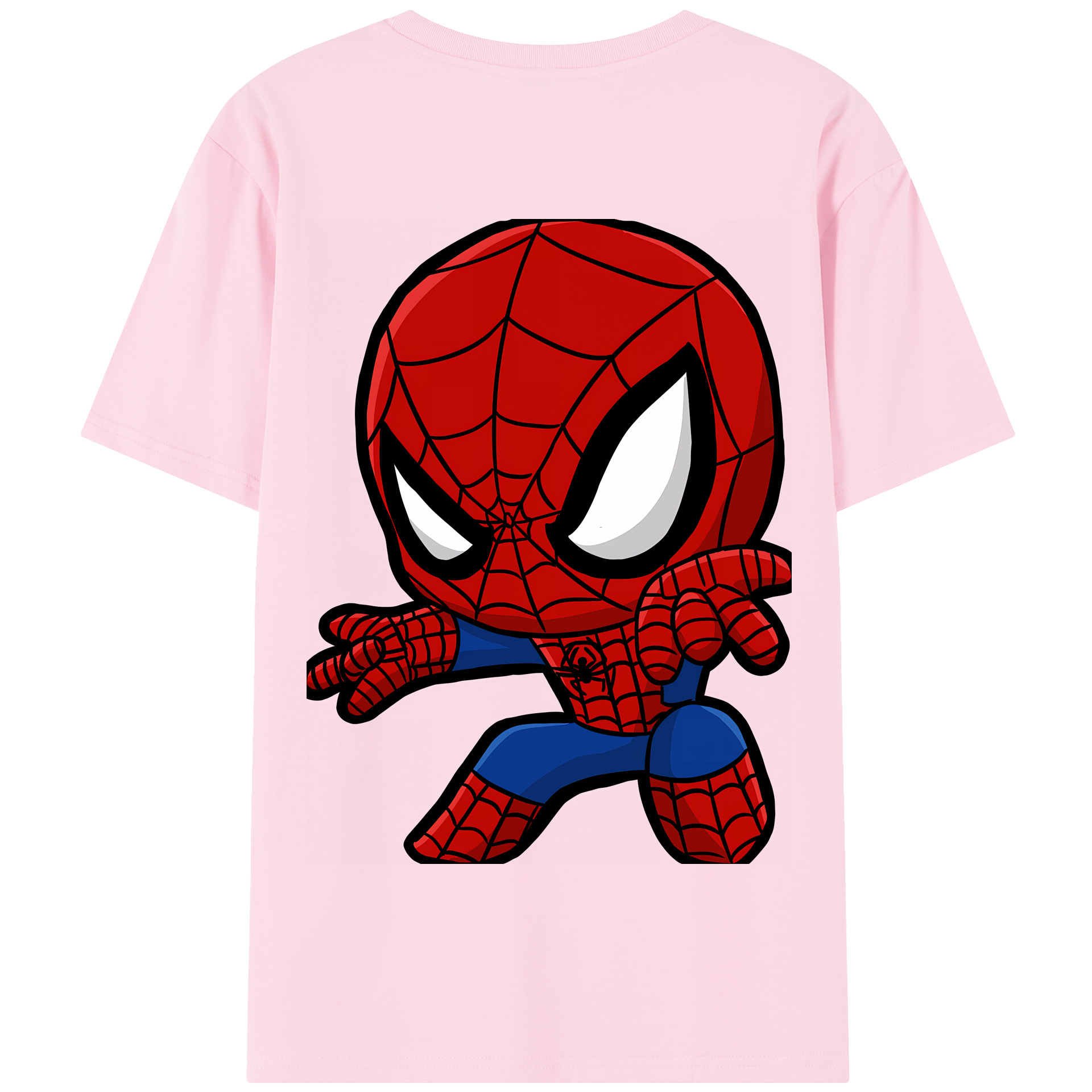（画像用） Spider Man スパイダーマン 綿100％半袖Tシャツ（背面プリント）