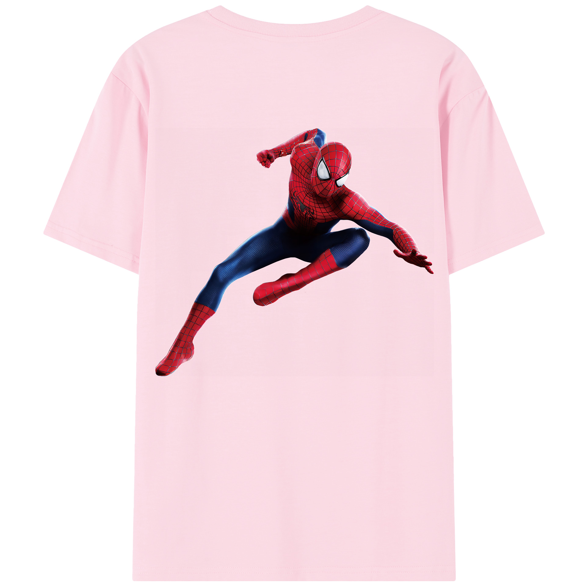 （画像用） Spider Man スパイダーマン 綿100％半袖Tシャツ（背面プリント）