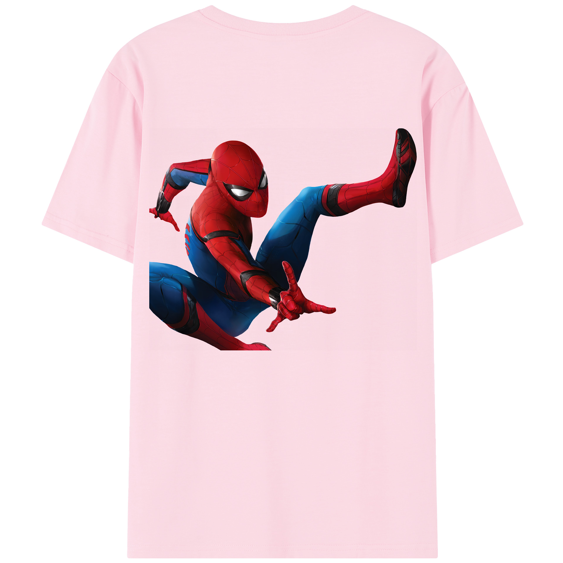 （画像用） Spider Man スパイダーマン 綿100％半袖Tシャツ（背面プリント）