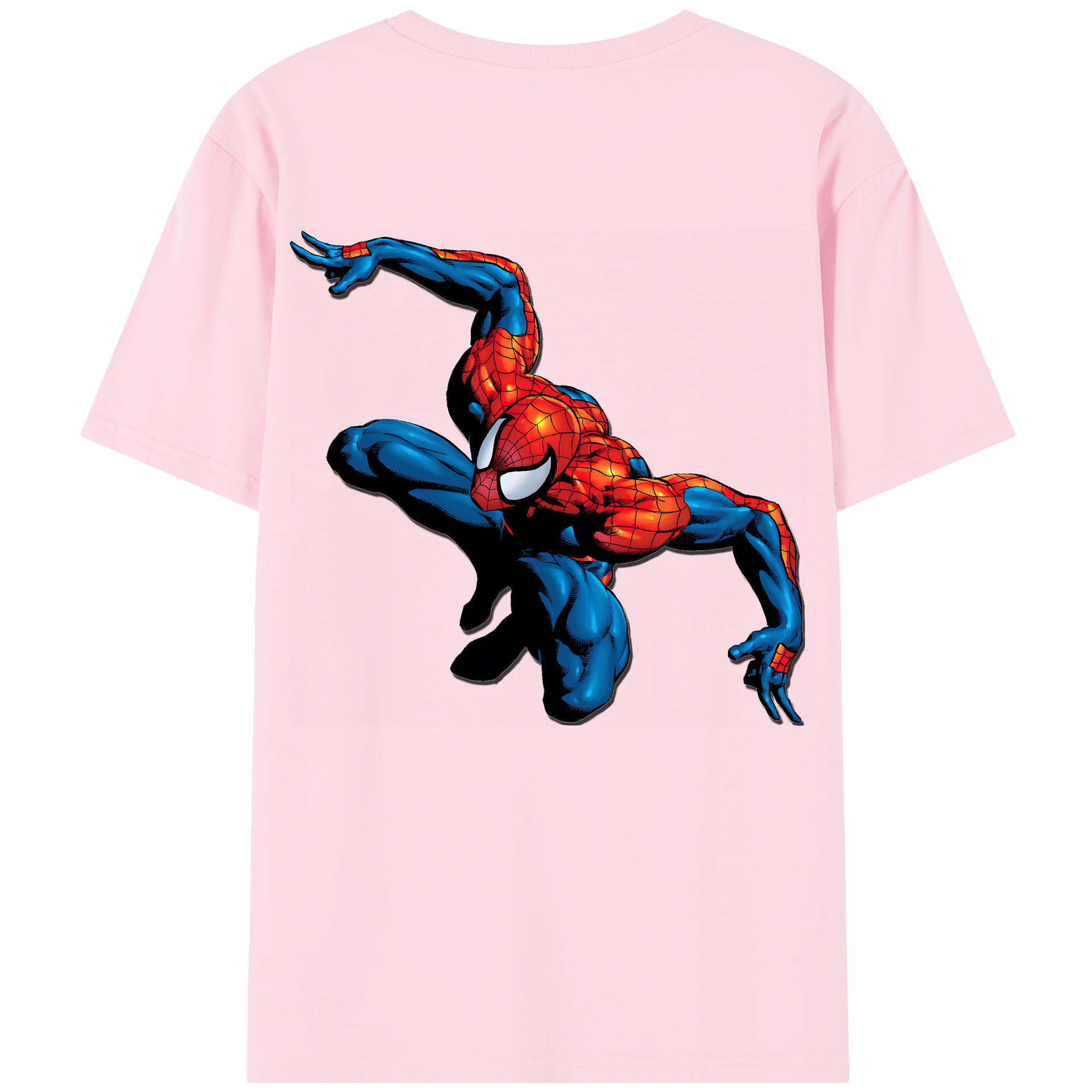 （画像用） Spider Man スパイダーマン 綿100％半袖Tシャツ（背面プリント）