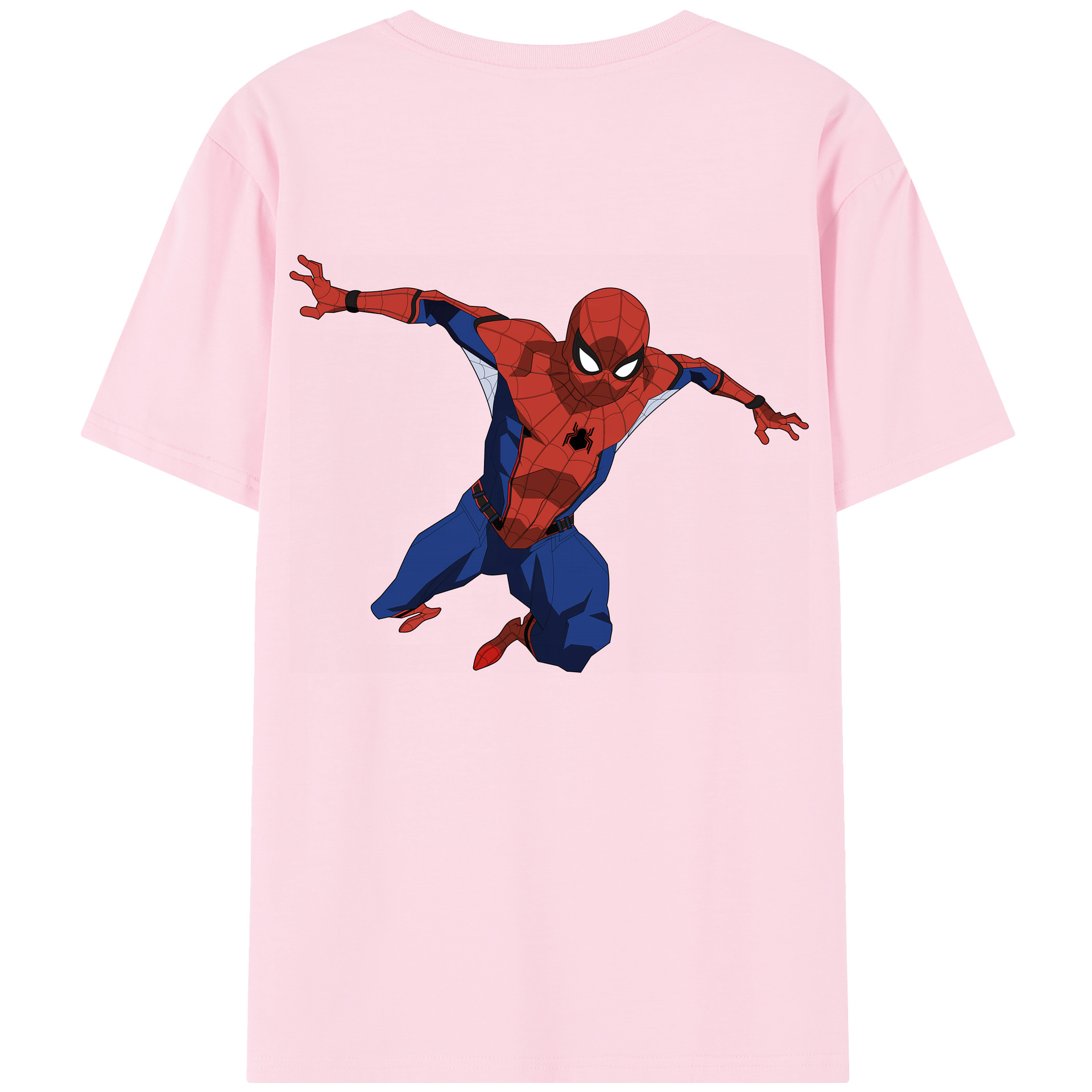 （画像用） Spider Man スパイダーマン 綿100％半袖Tシャツ（背面プリント）