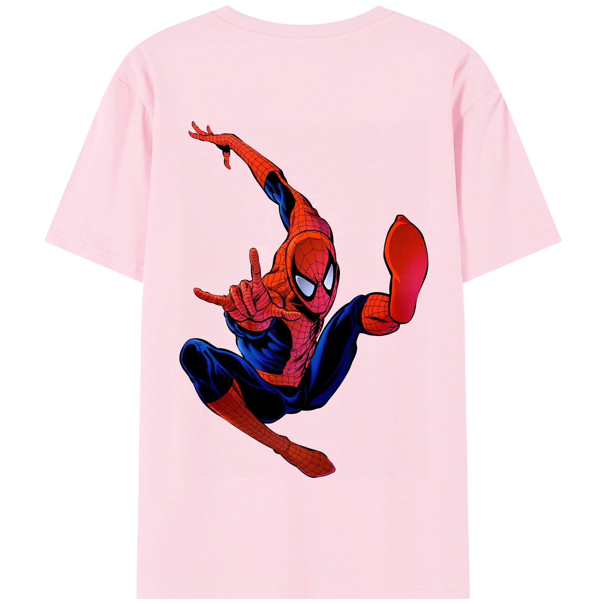 （画像用） Spider Man スパイダーマン 綿100％半袖Tシャツ（背面プリント）