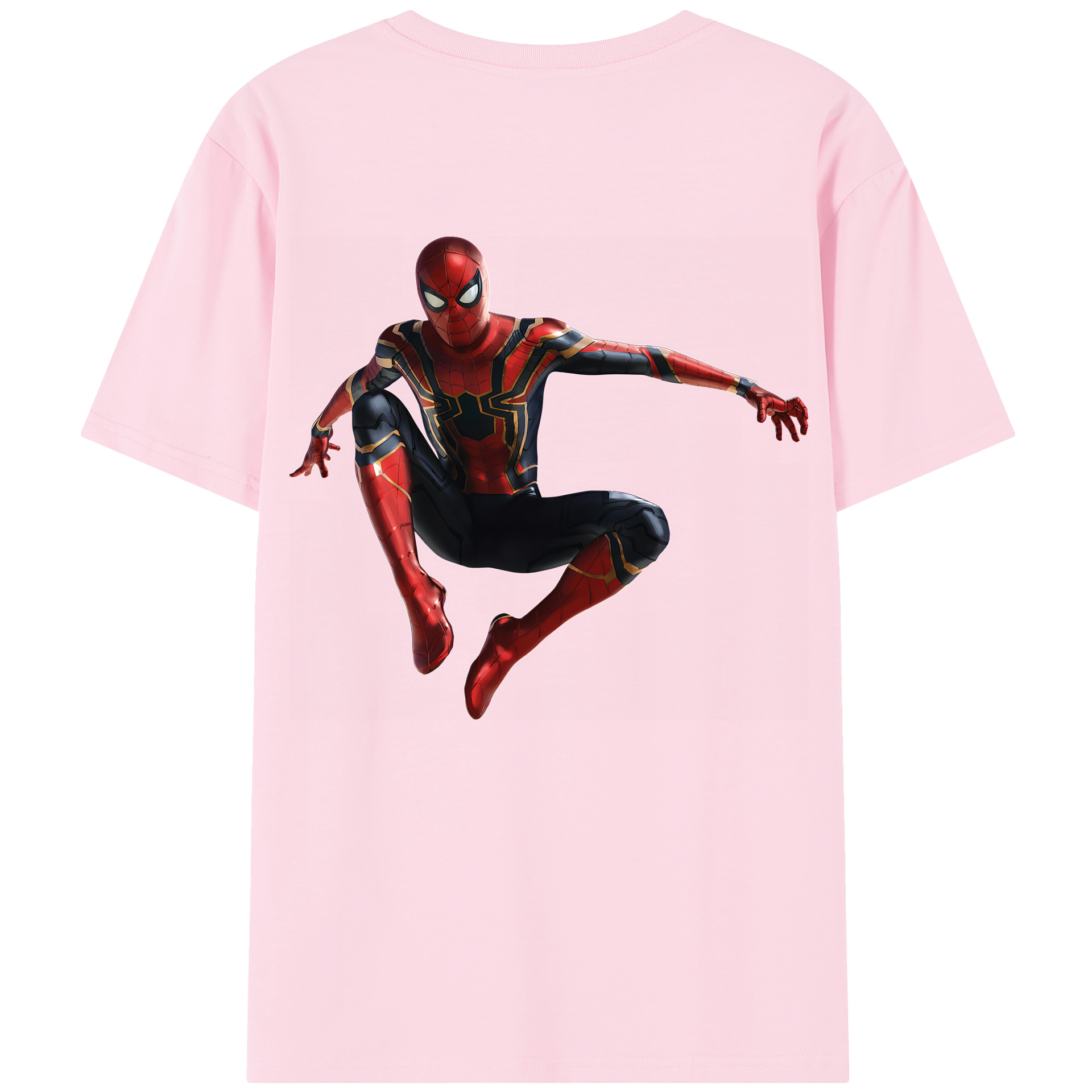 （画像用） Spider Man スパイダーマン 綿100％半袖Tシャツ（背面プリント）