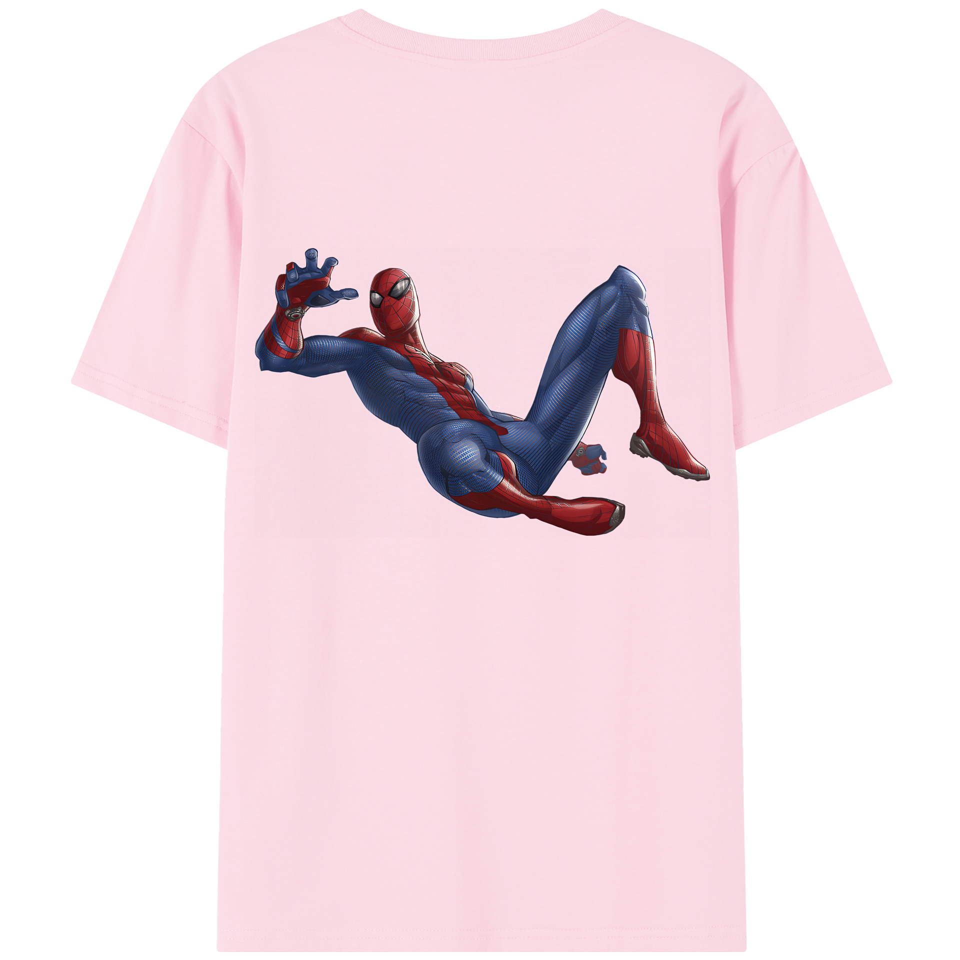 （画像用） Spider Man スパイダーマン 綿100％半袖Tシャツ（背面プリント）