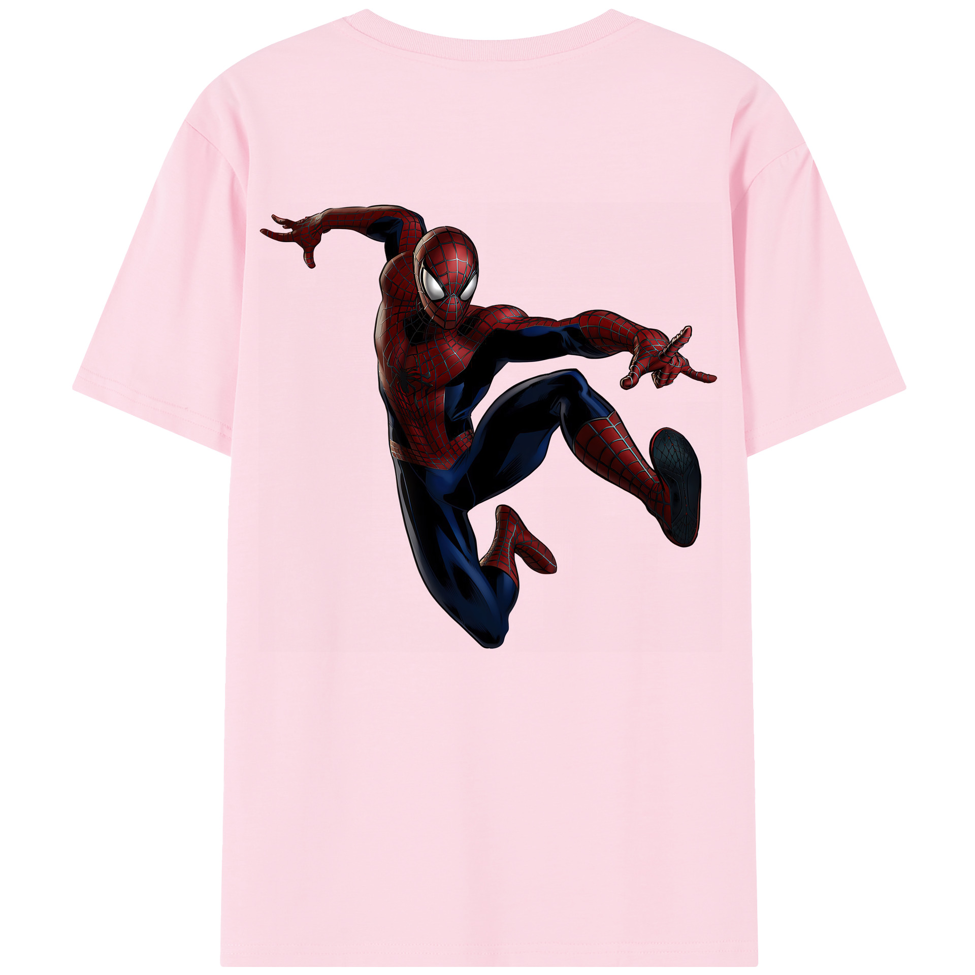 Spider Man スパイダーマン 綿100％半袖Tシャツ（背面プリント）